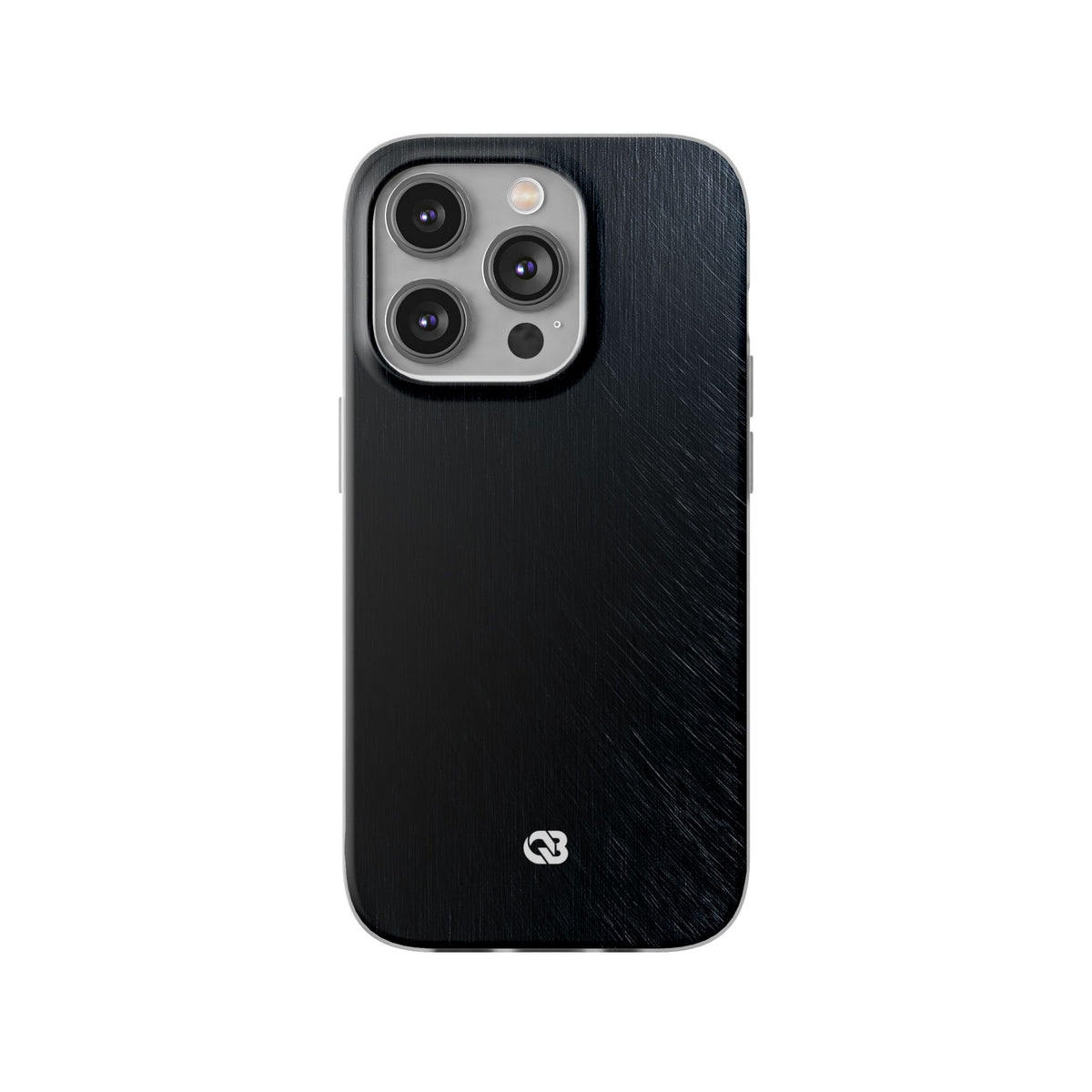 Black Lite Phone Case for iPhone - Midnight Brushed Grain