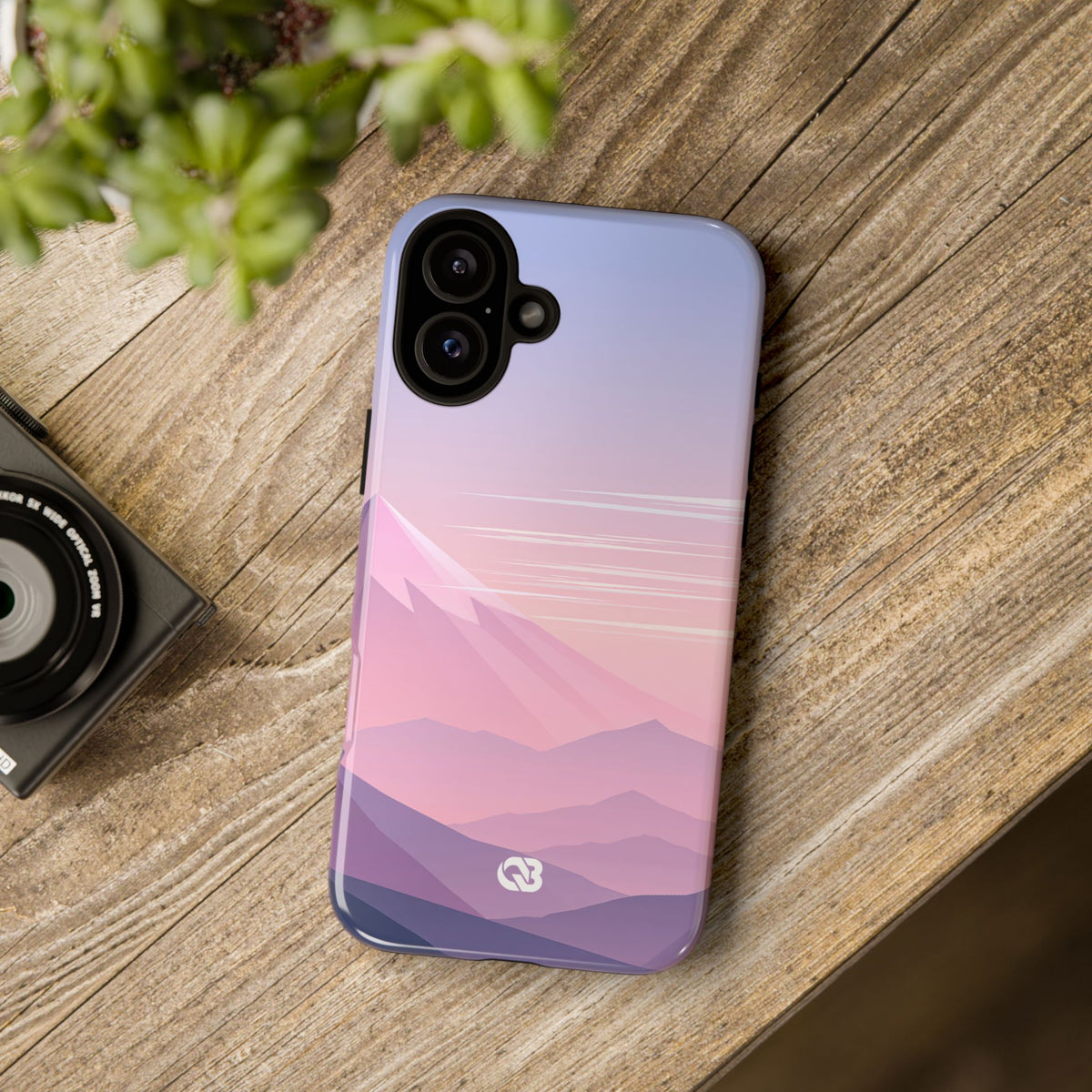 Purple Tough Phone Case for iPhone - Lavender Alpine Dawn