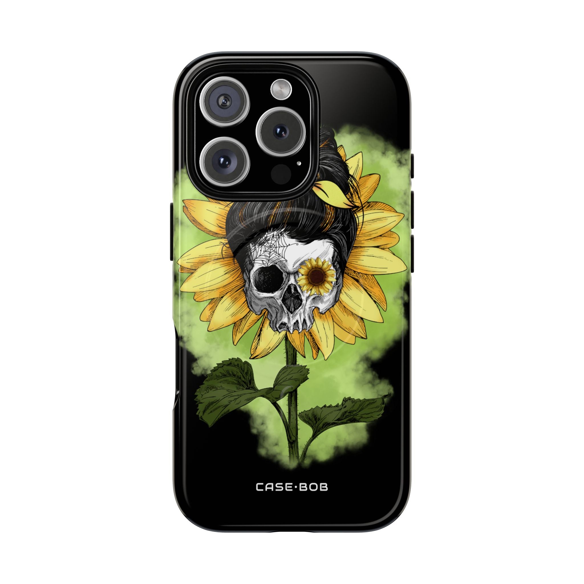 Sonnenblumen-Schädel iPhone 16 Pro Case - Tough+