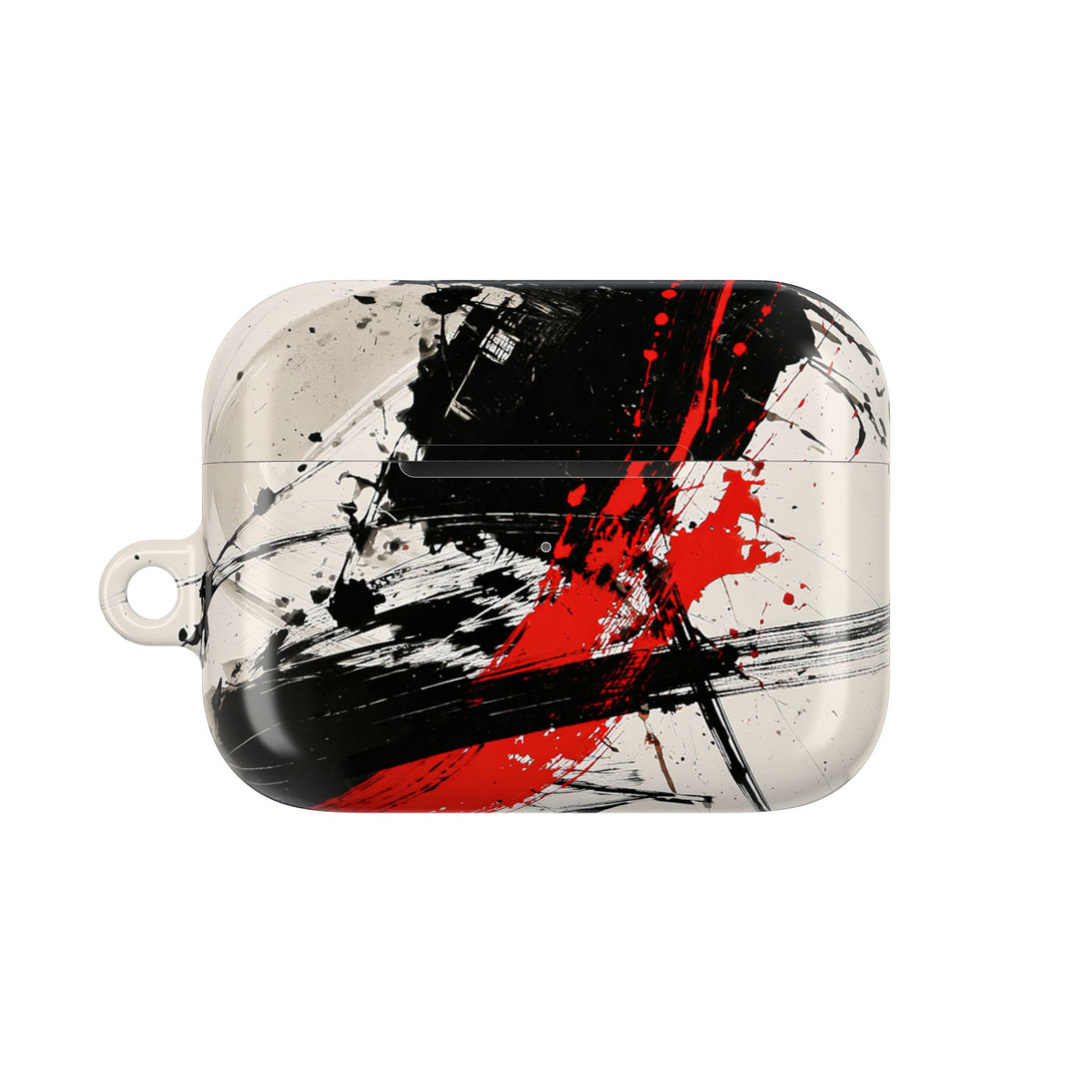 Crimson Sumi Slash · Hard Case for AirPods & AirPods Pro · White