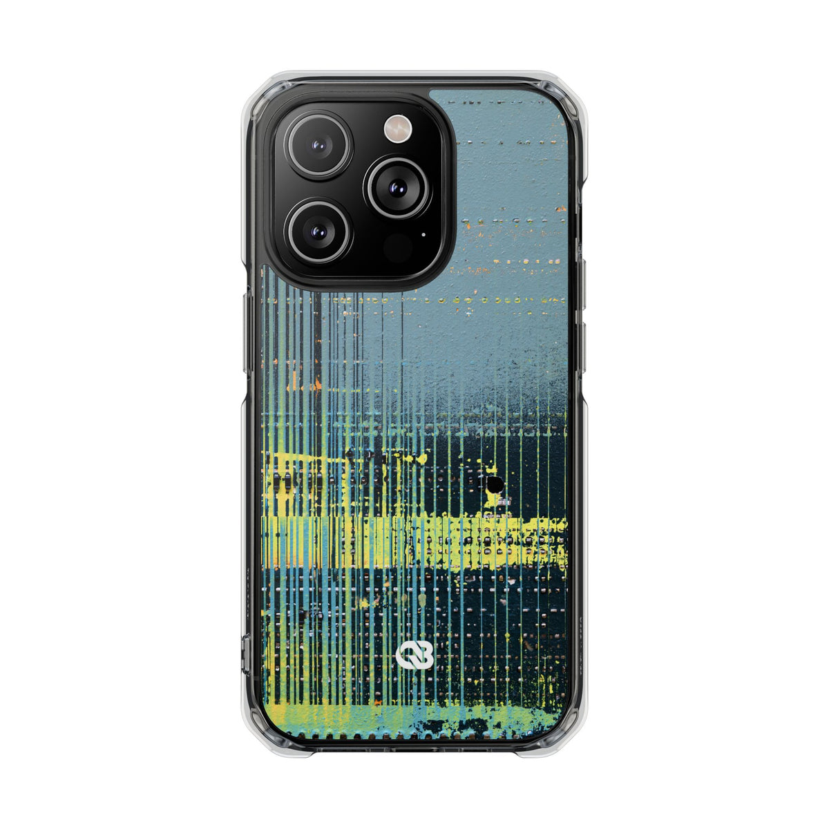 Acid Raster Circuit · Clear Impact Magnetic Phone Case for iPhone · Teal
