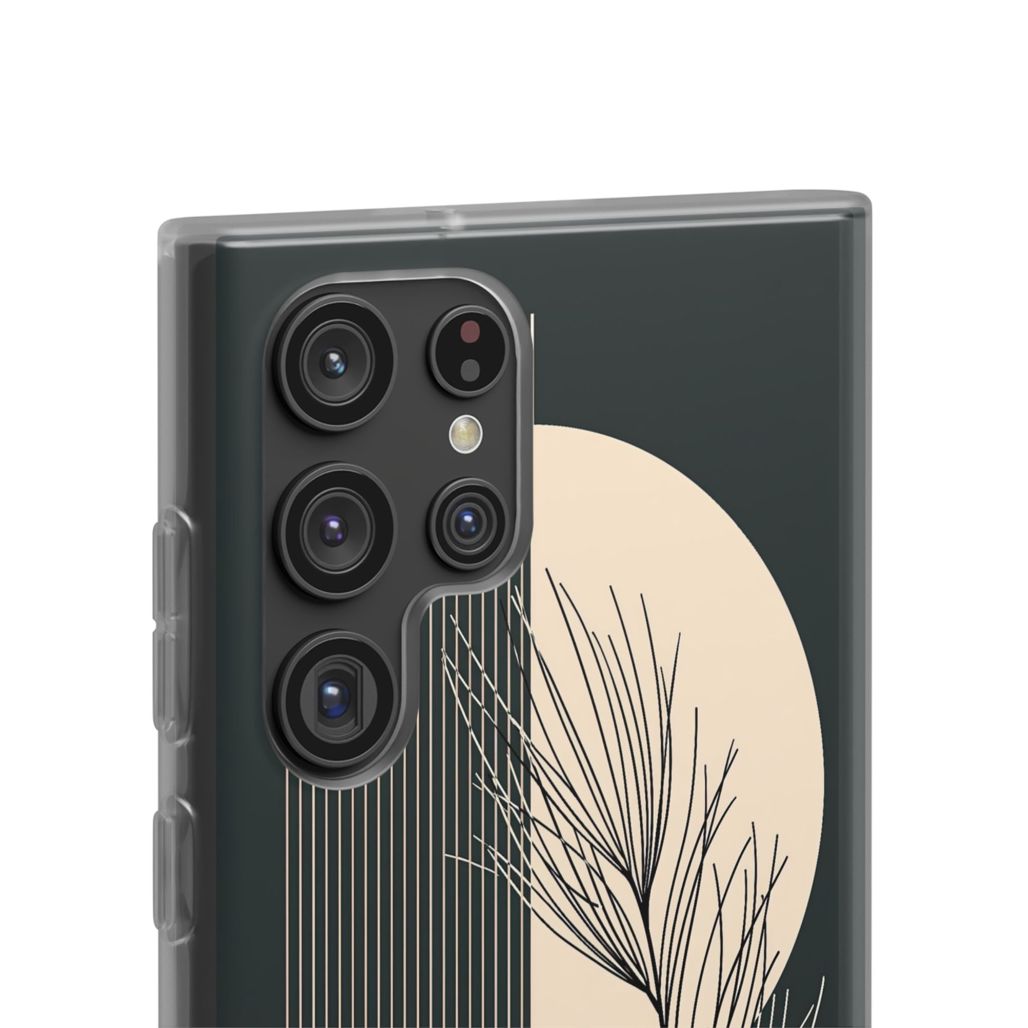 Black Lite Phone Case for Samsung - Obsidian Sand Willow