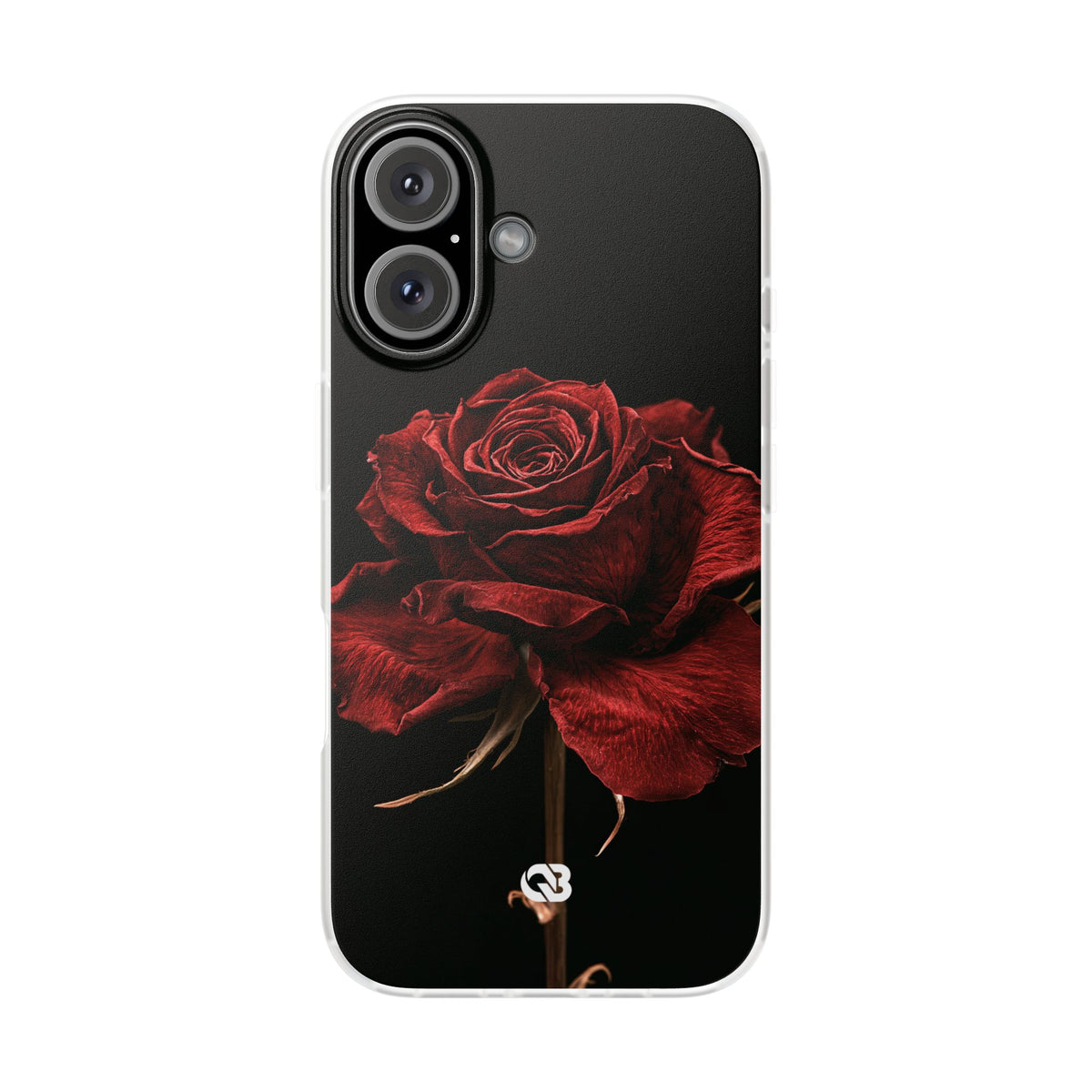 Crimson Noir Rose · Lite Phone Case for iPhone · Black