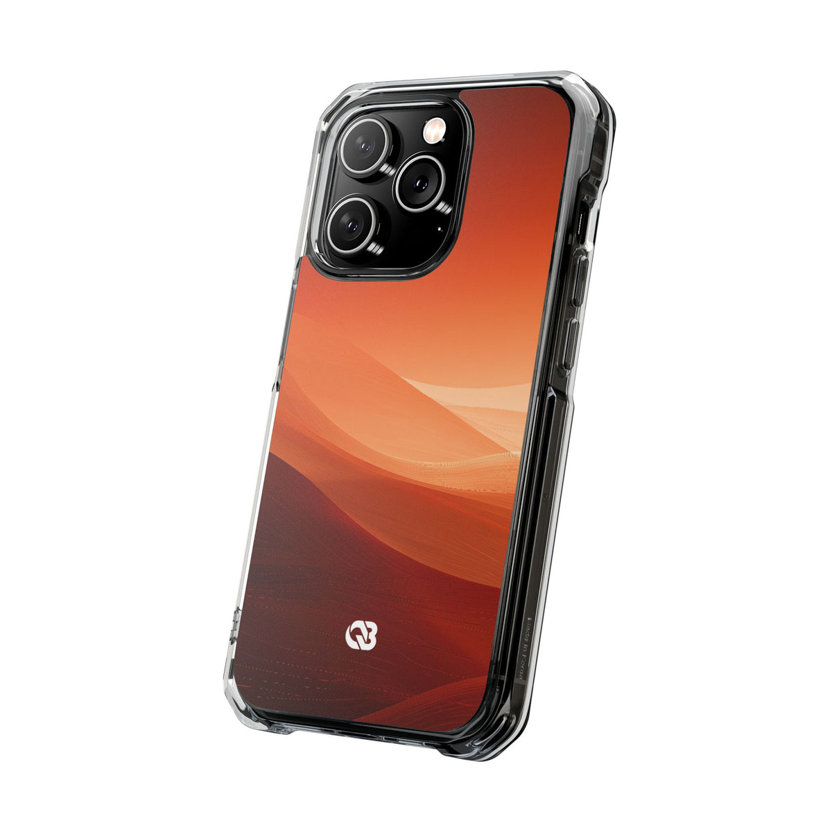 Terracotta Dune Ridges · Clear Impact Magnetic Phone Case for iPhone · Orange