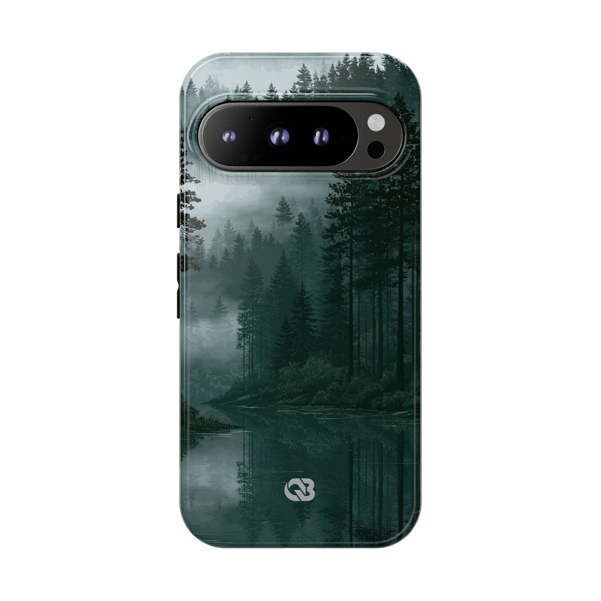 Green Tough Phone Case for Google Pixel - Misty Evergreen Mirror