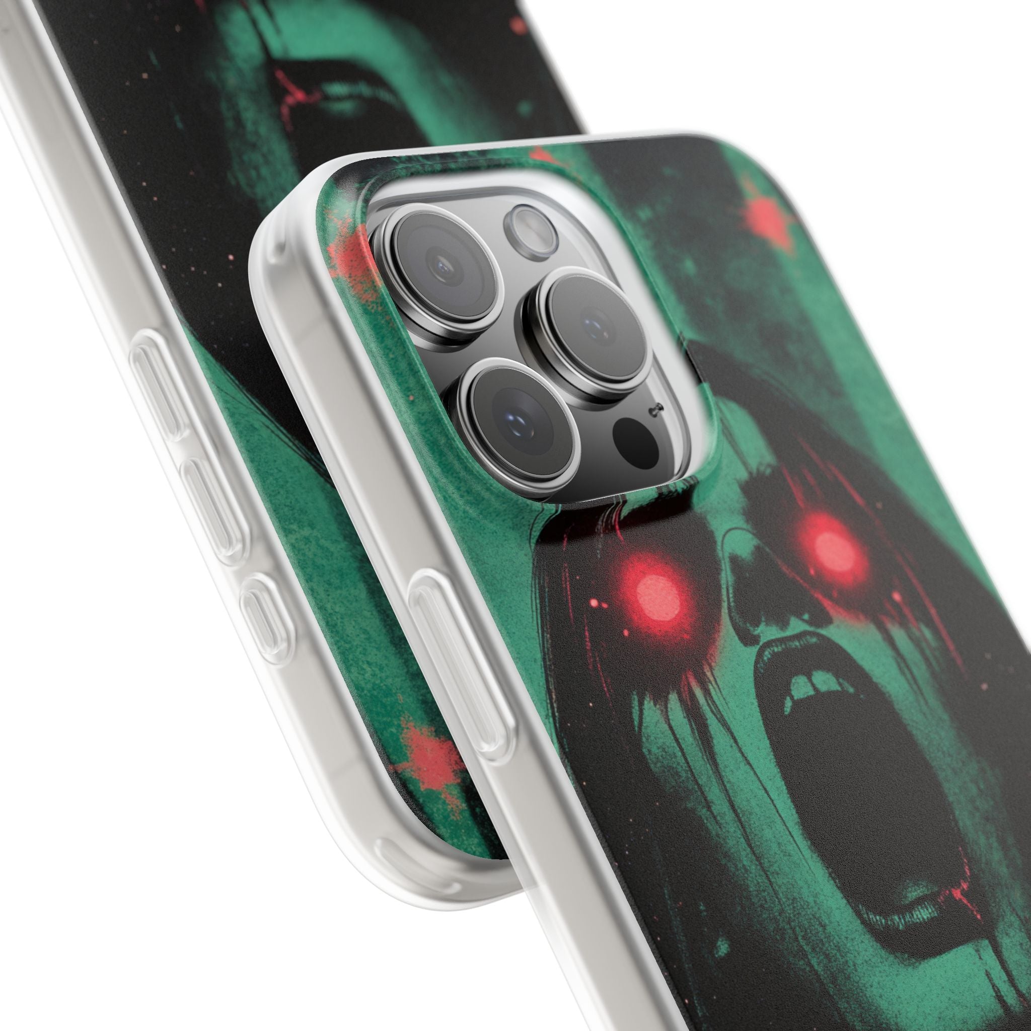 Crimson Emerald Scream · Soft Phone Case for iPhone