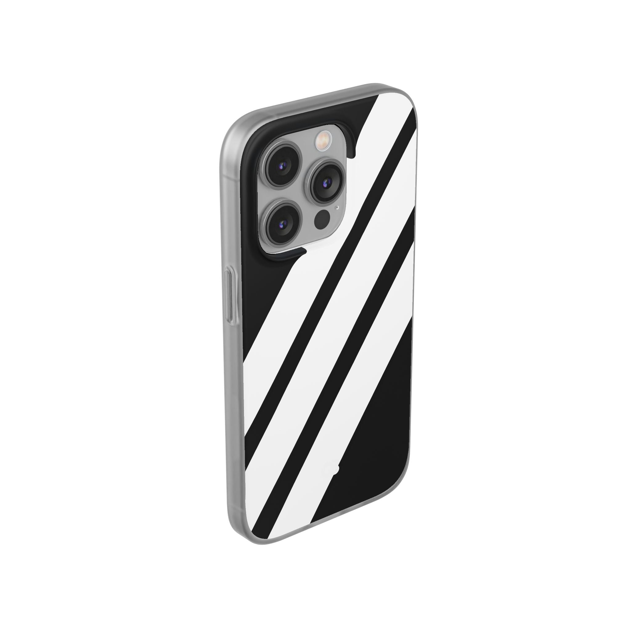 Obsidian White Bars · Soft Handyhülle für iPhone