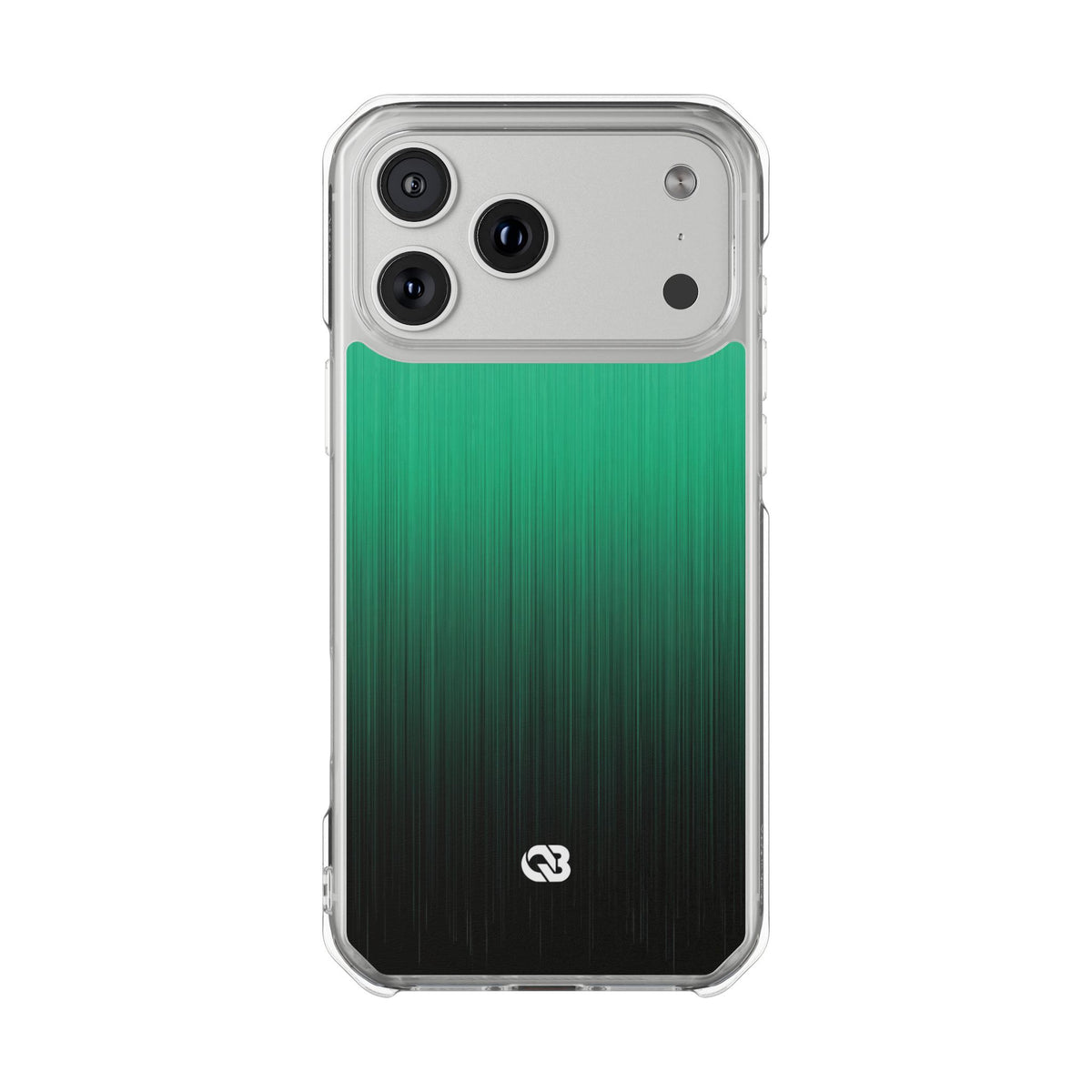 Emerald Cascade · Clear Impact Magnetic Phone Case for iPhone · Green