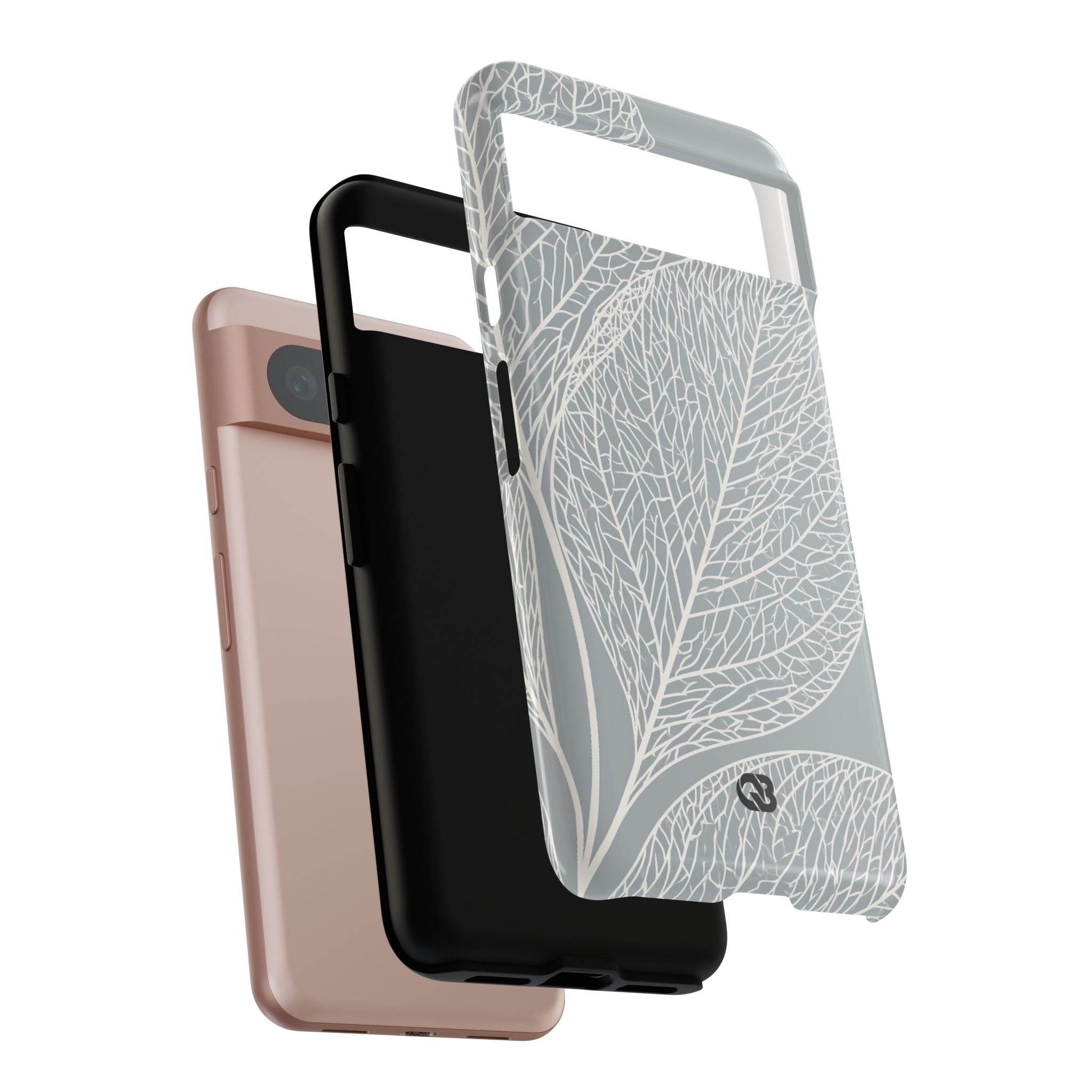 Grey Tough Phone Case for Google Pixel - Frosted Ash Veins