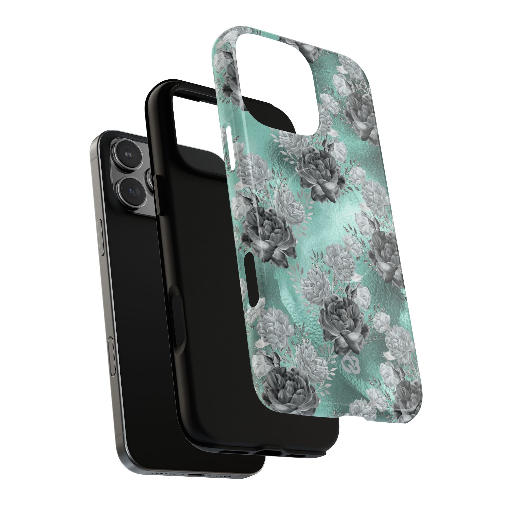 Frost Mint Floral · Tough+ Magsafe