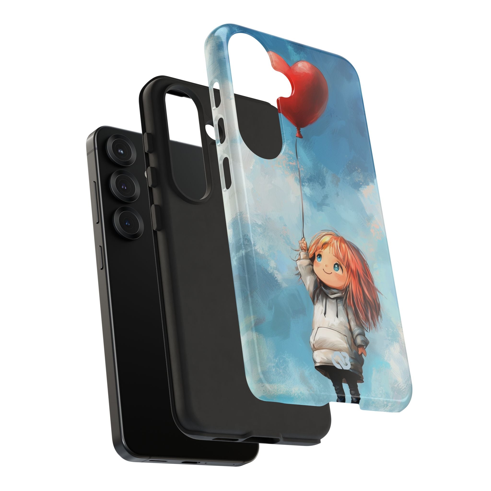 Crimson Heart Sky · Tough Phone Case for Samsung
