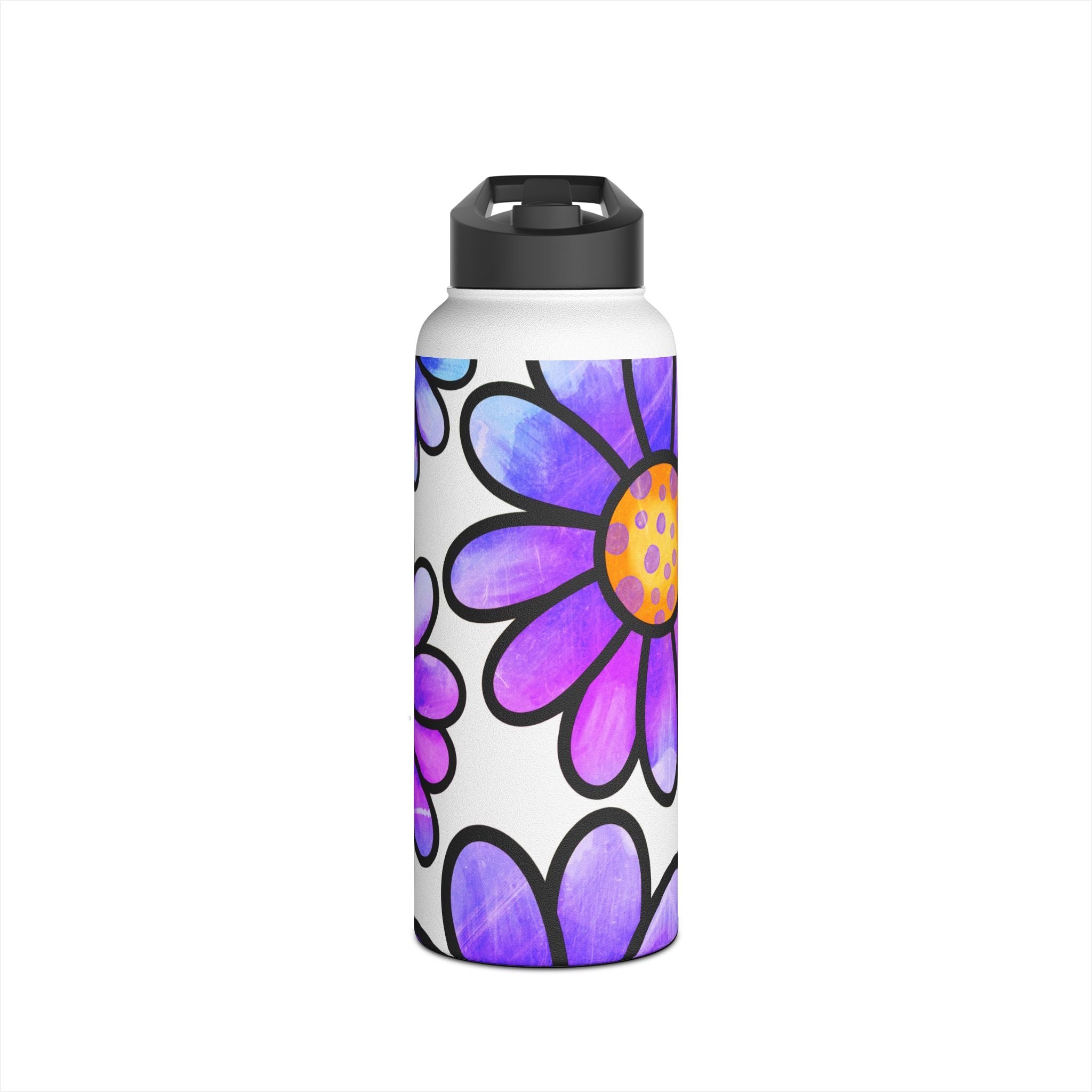 Polka Dot Blossoms - Rustfrit Stål Vandflaske