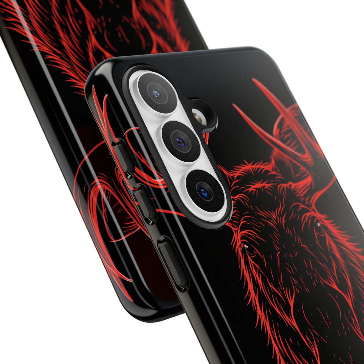 Nordic Moose Contour · Tough Phone Case for Samsung · Red