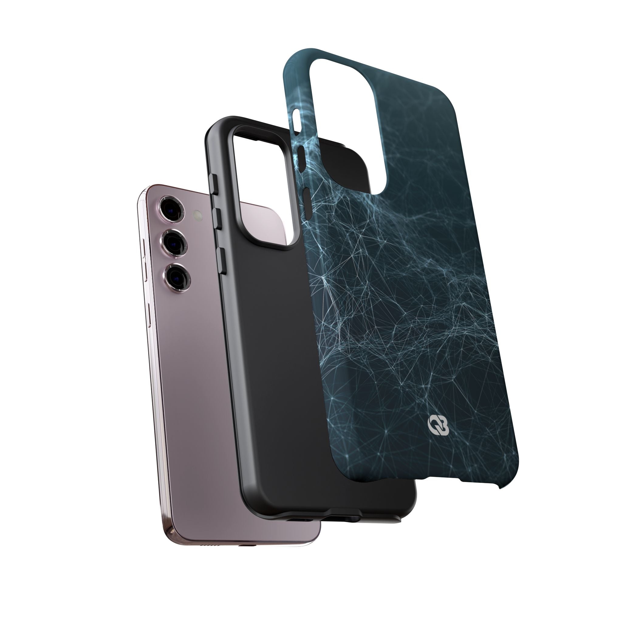 Teal Tough Phone Case for Samsung - Arctic Neural Mesh