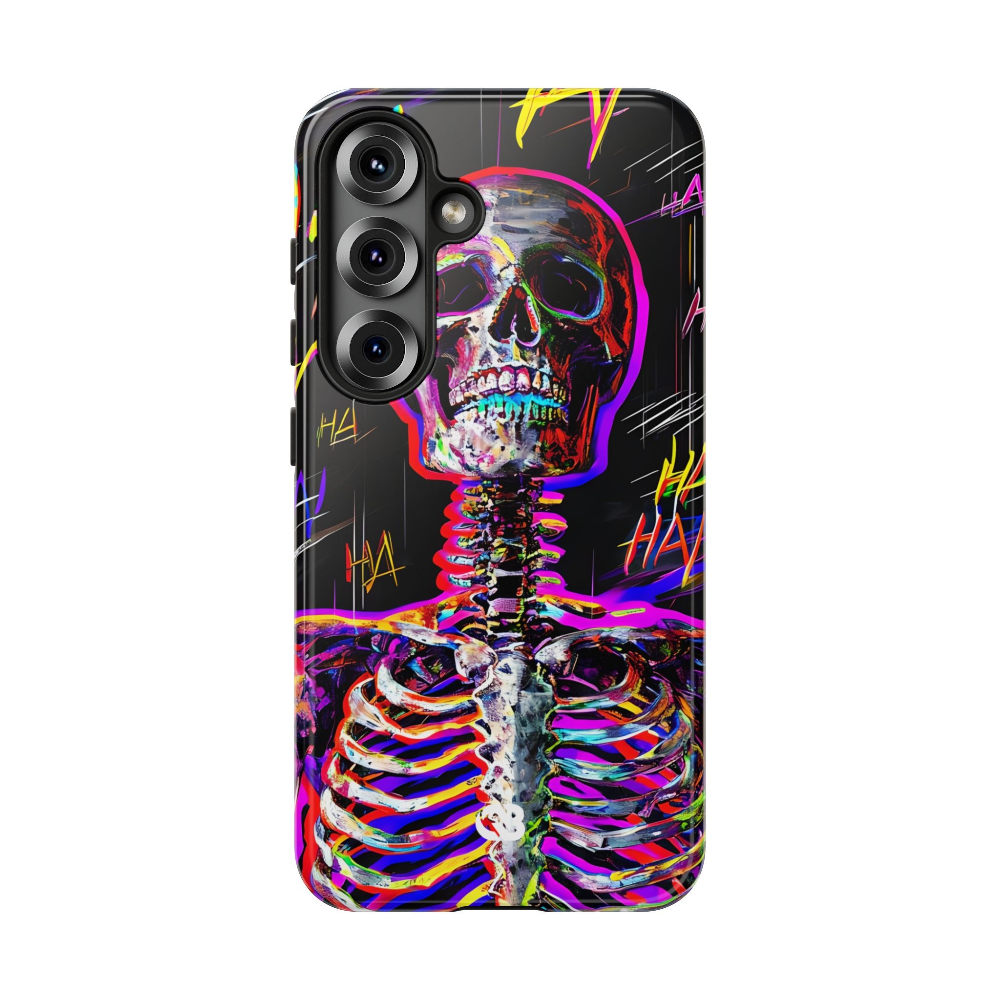 Neon Glitch Skeleton · Tough Handyhülle für Samsung