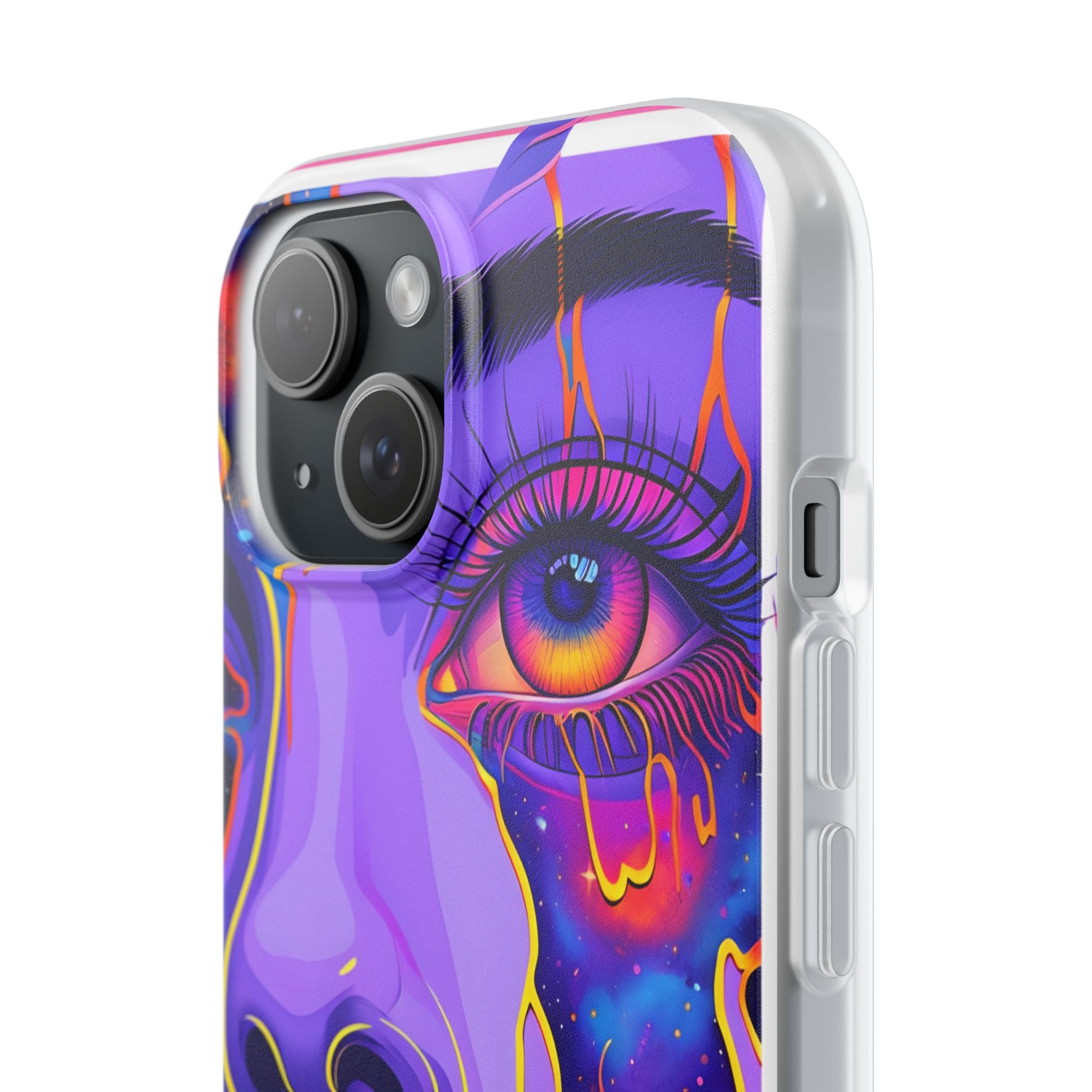 Violet Cosmic Gaze · Soft Custodia per iPhone