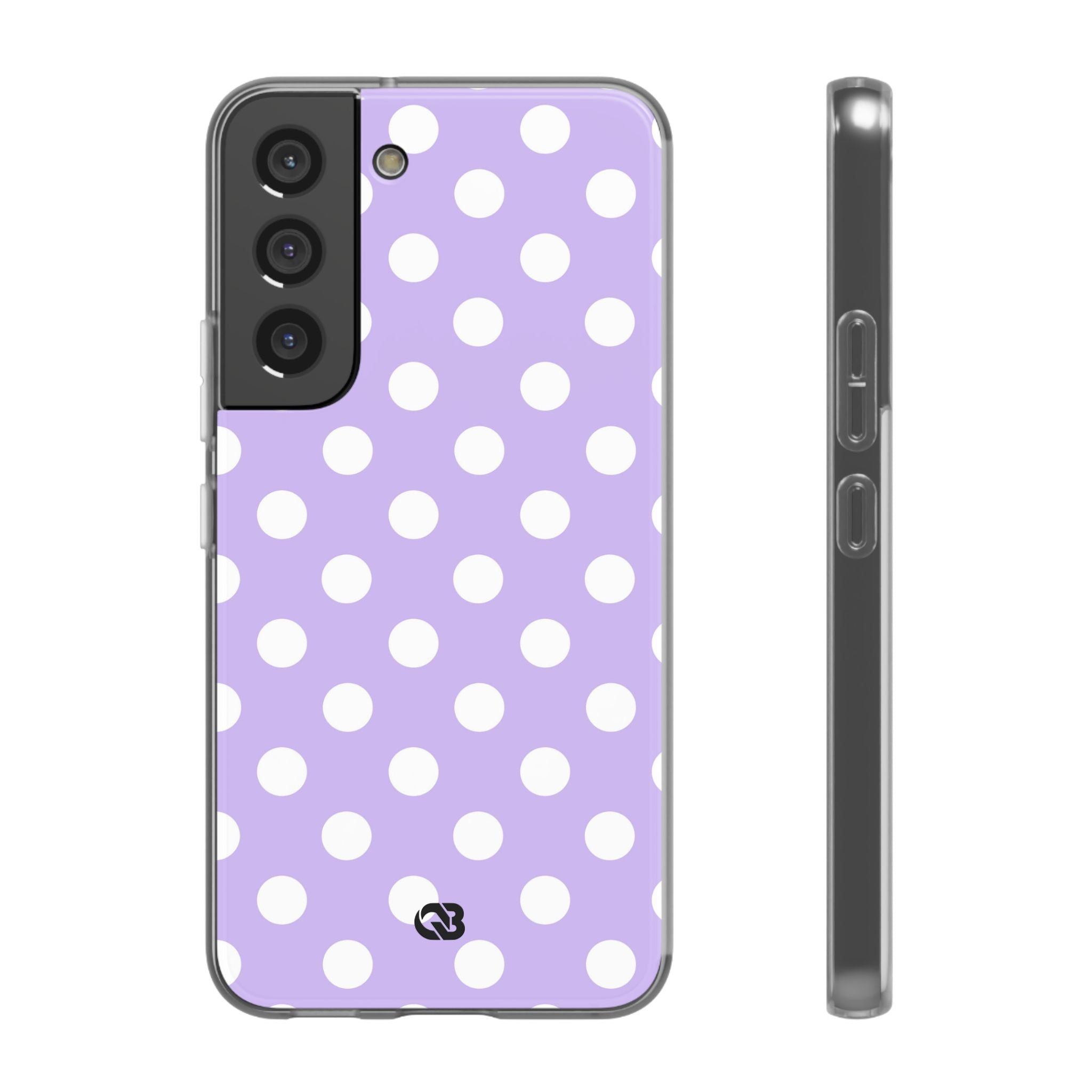 Lavender Polka Grid · Soft Phone Case for Samsung