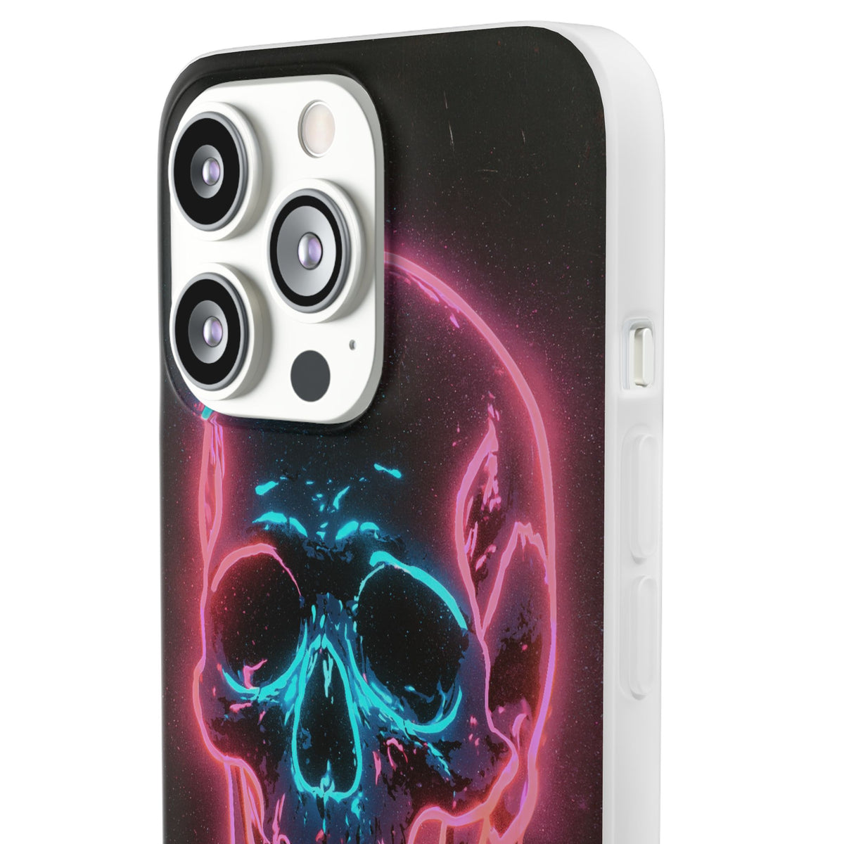Neon Drip Skull · Lite Phone Case for iPhone · Black