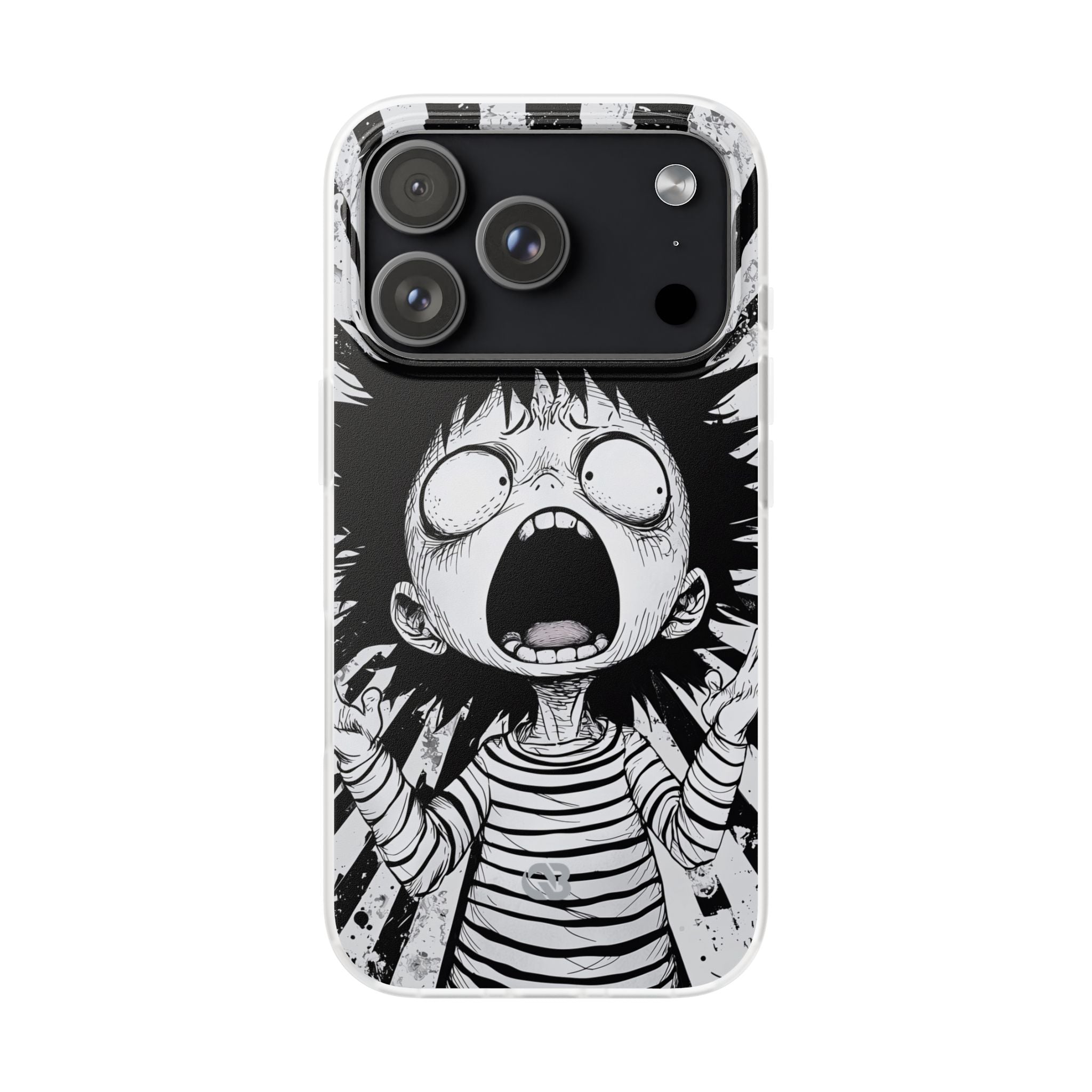 Chaotic Monochrome Scream · Soft Case na iPhone