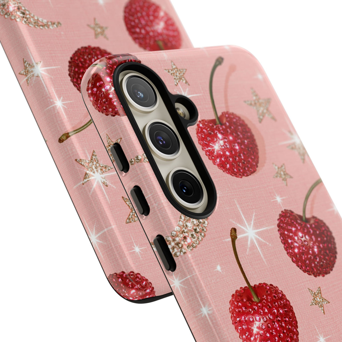 Bedazzled Ruby Cherries · Tough Phone Case for Samsung · Pink