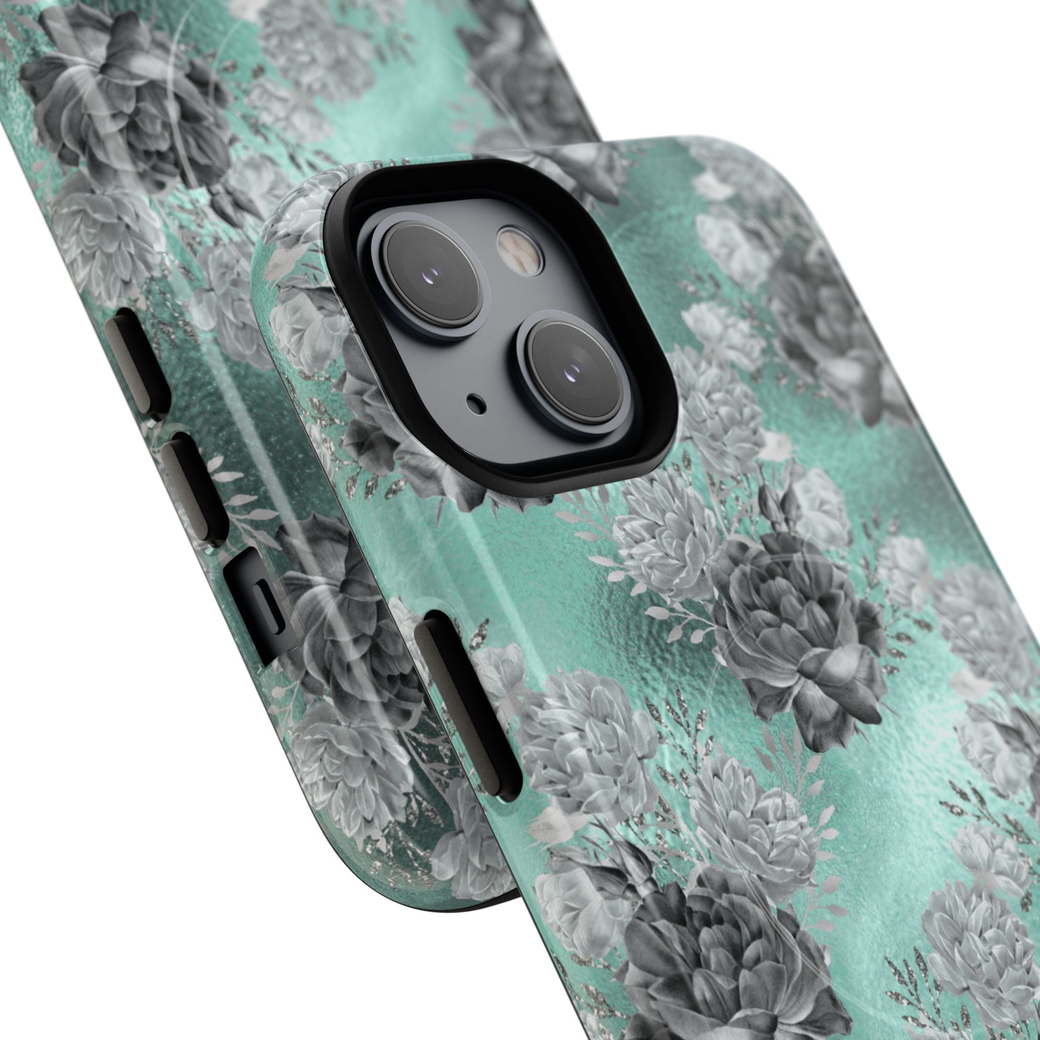 Frost Mint Floral · Tough+ Magsafe