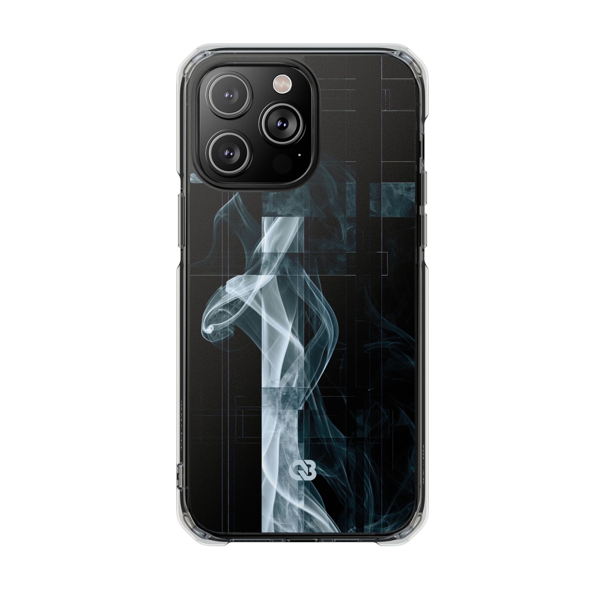 Black Impact MagSafe Phone Case for iPhone - Arctic Vapor Grid