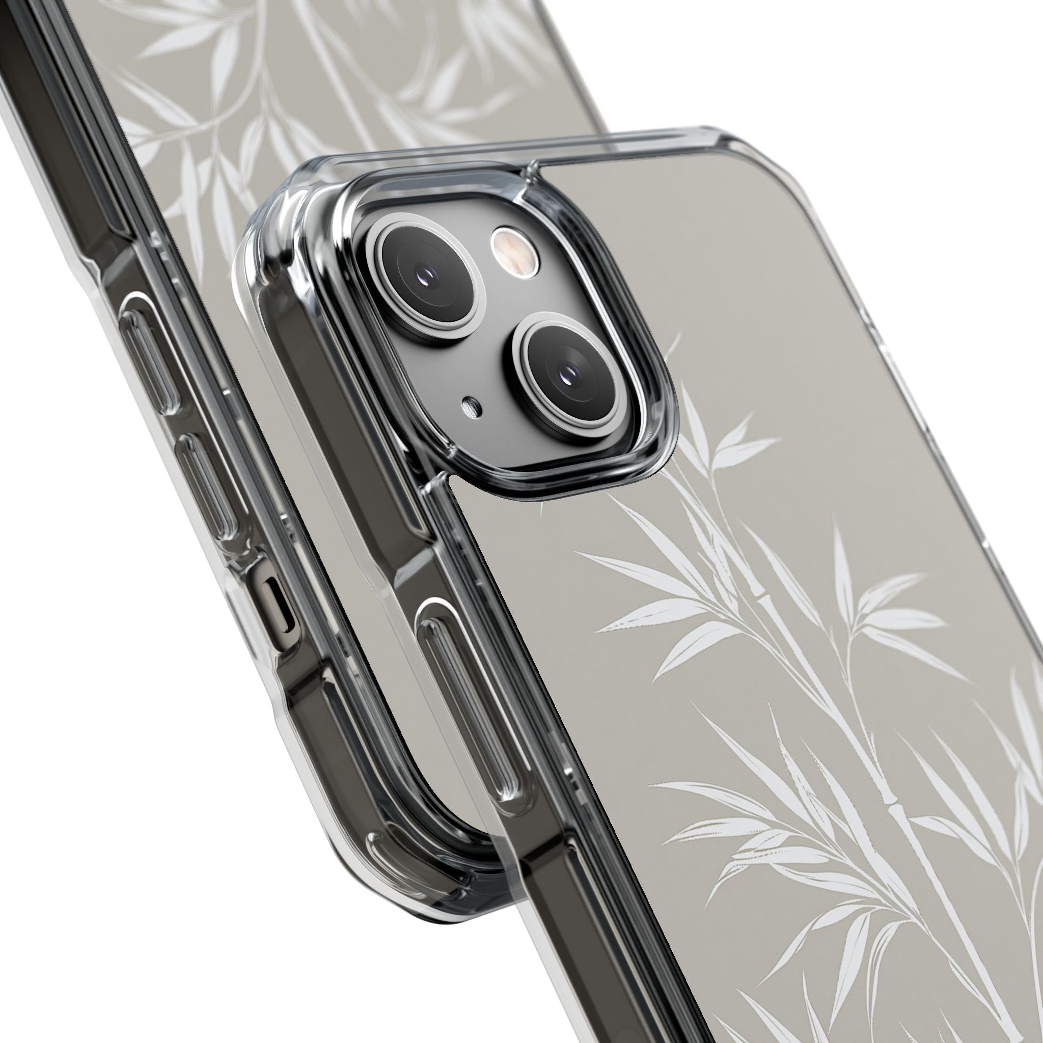 Beige Impact MagSafe Phone Case for iPhone - Sandstone Bamboo Stalks