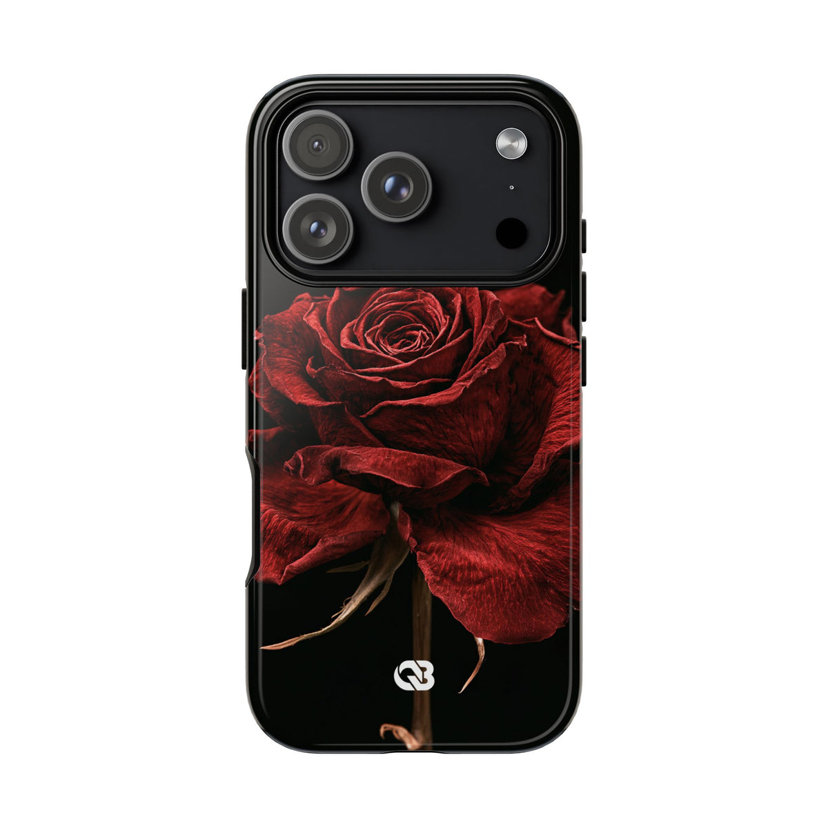 Crimson Noir Rose · Tough Phone Case for iPhone · Black