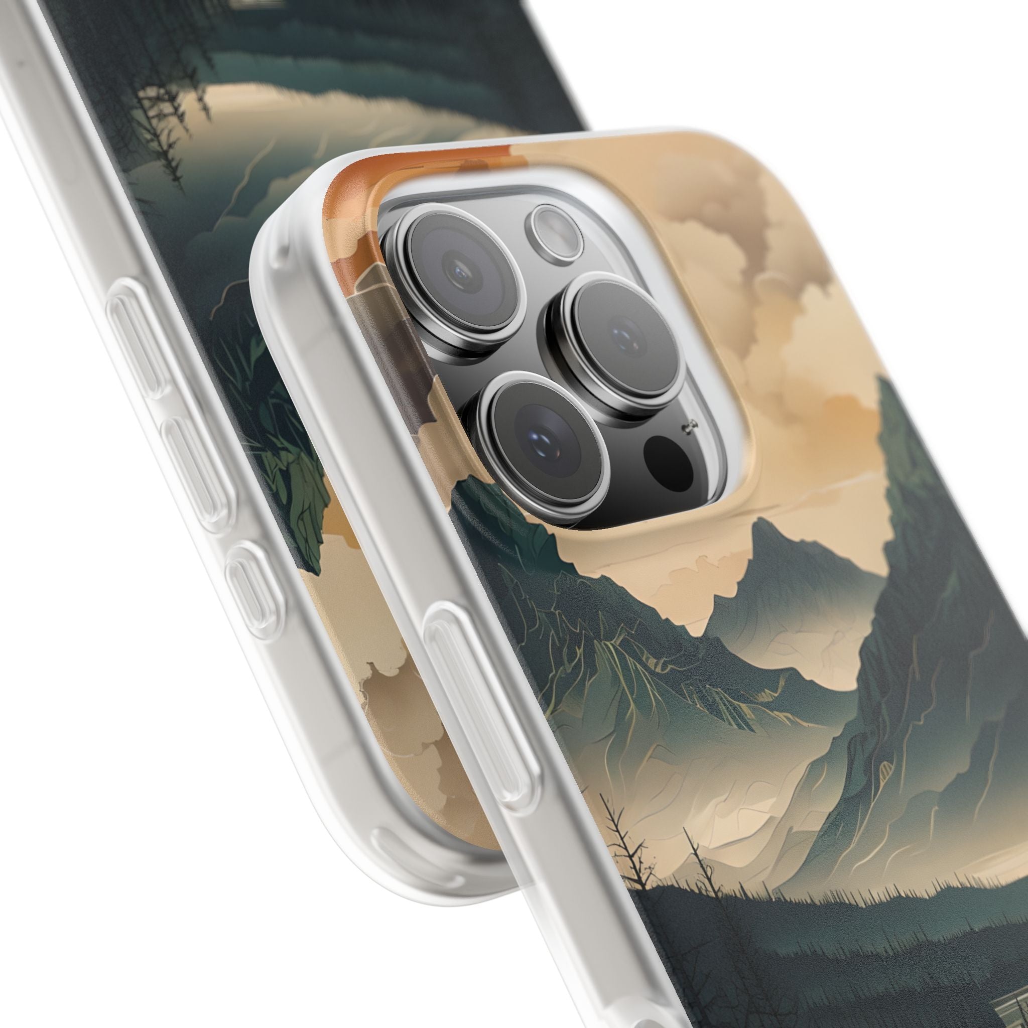 Summit River Dusk · Soft Phone Case for iPhone