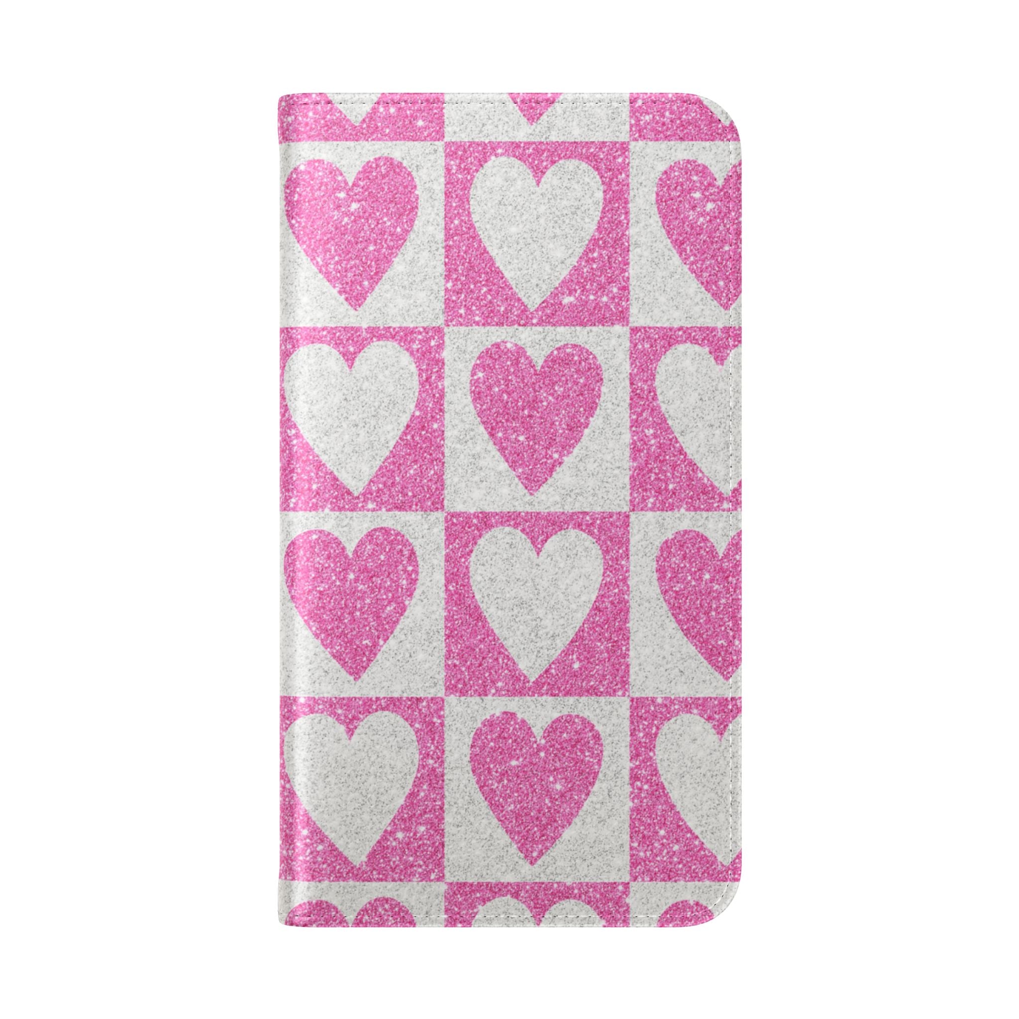 Glitter Heartgrid - Samsung S23 Case - Wallet