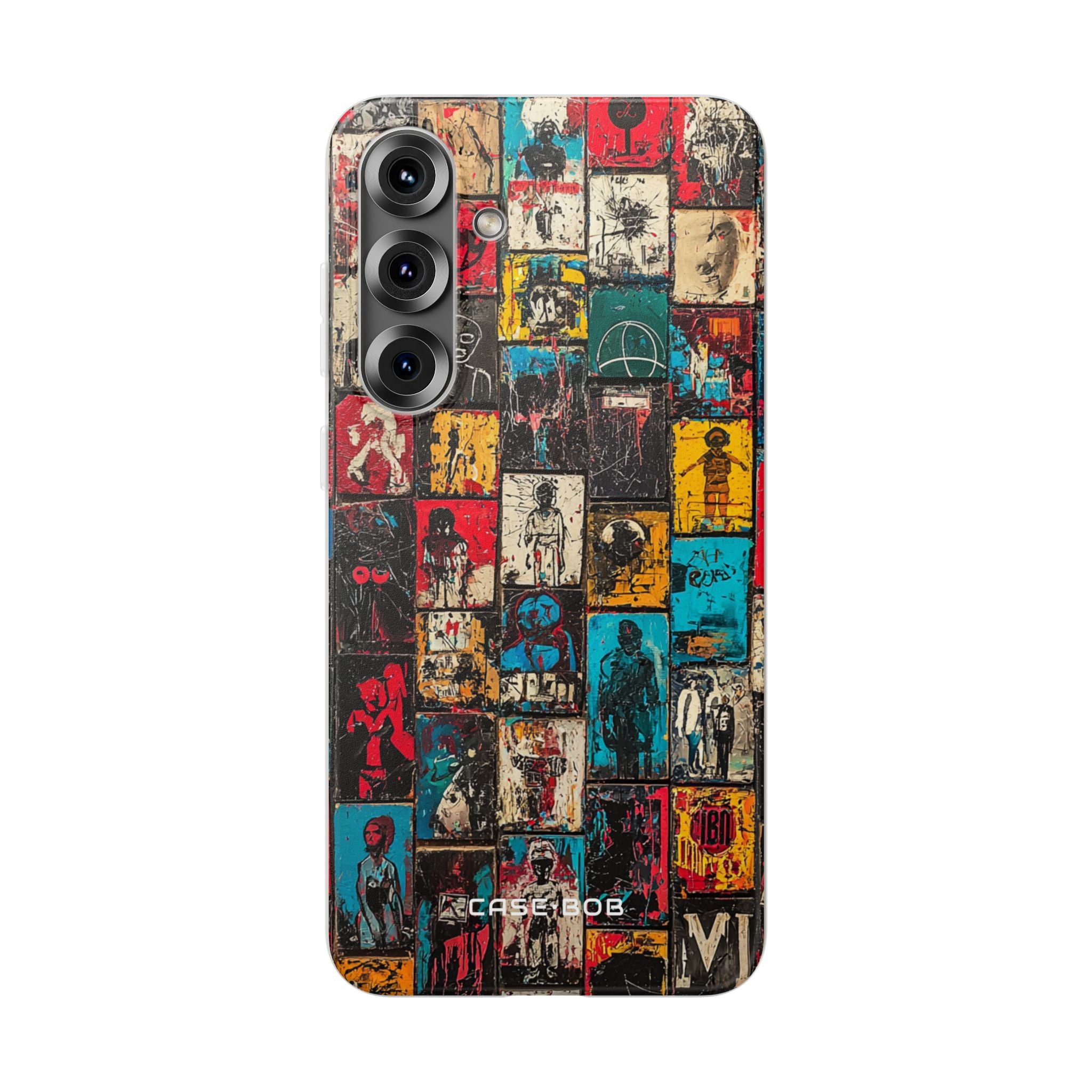 Sketch Grid Crimson Samsung S25 Plus Case - Soft