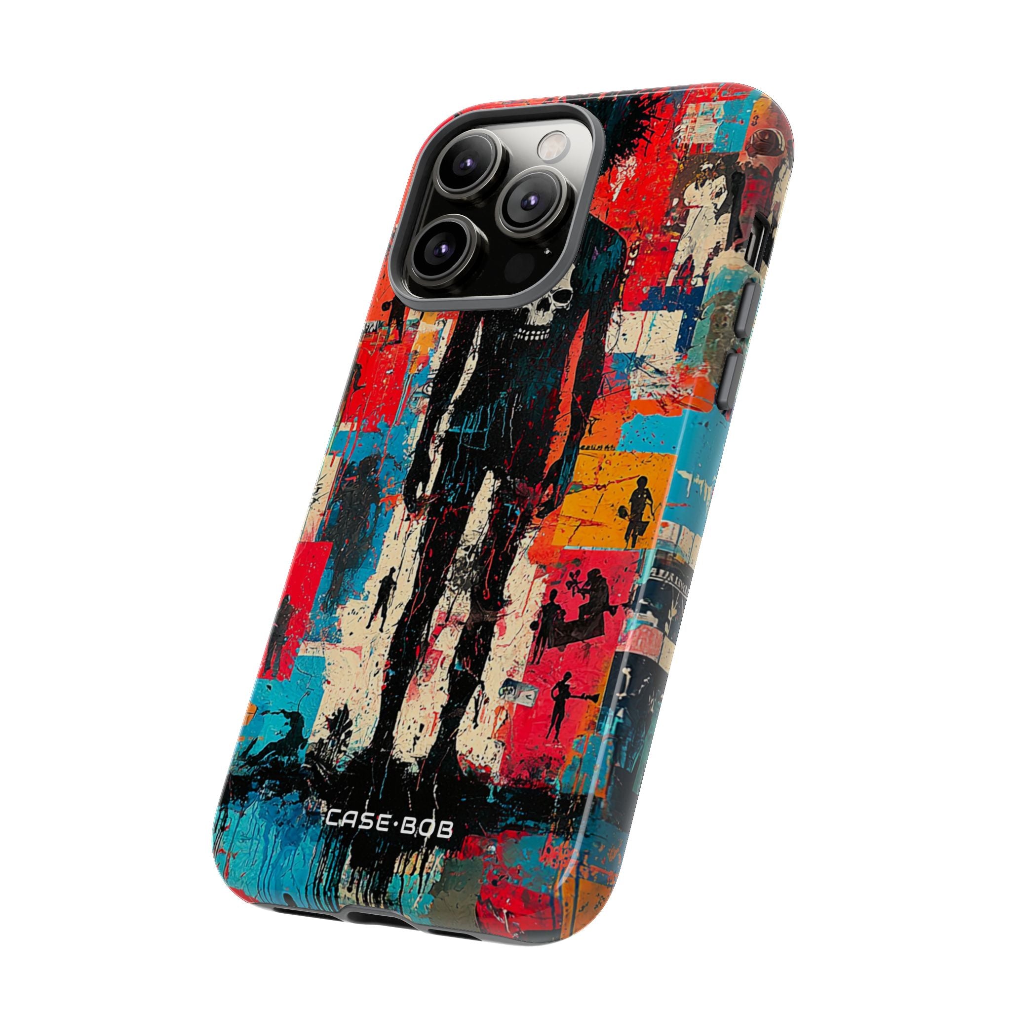 Spiky Skull Silhouette iPhone 14 Pro Max Case - Tough