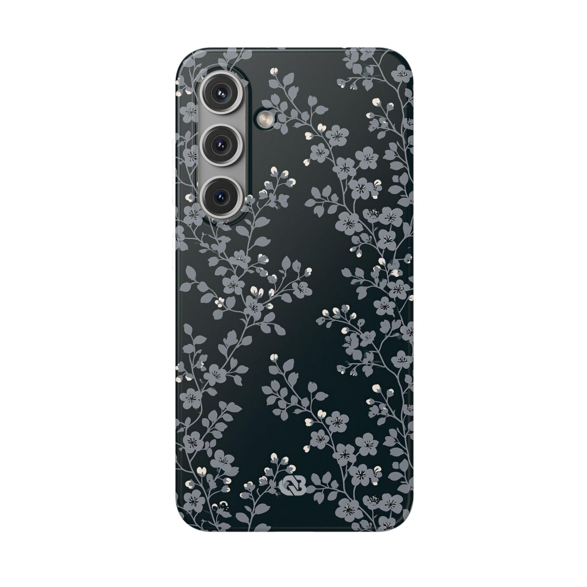 Black Lite Phone Case for Samsung - Midnight Slate Blossom