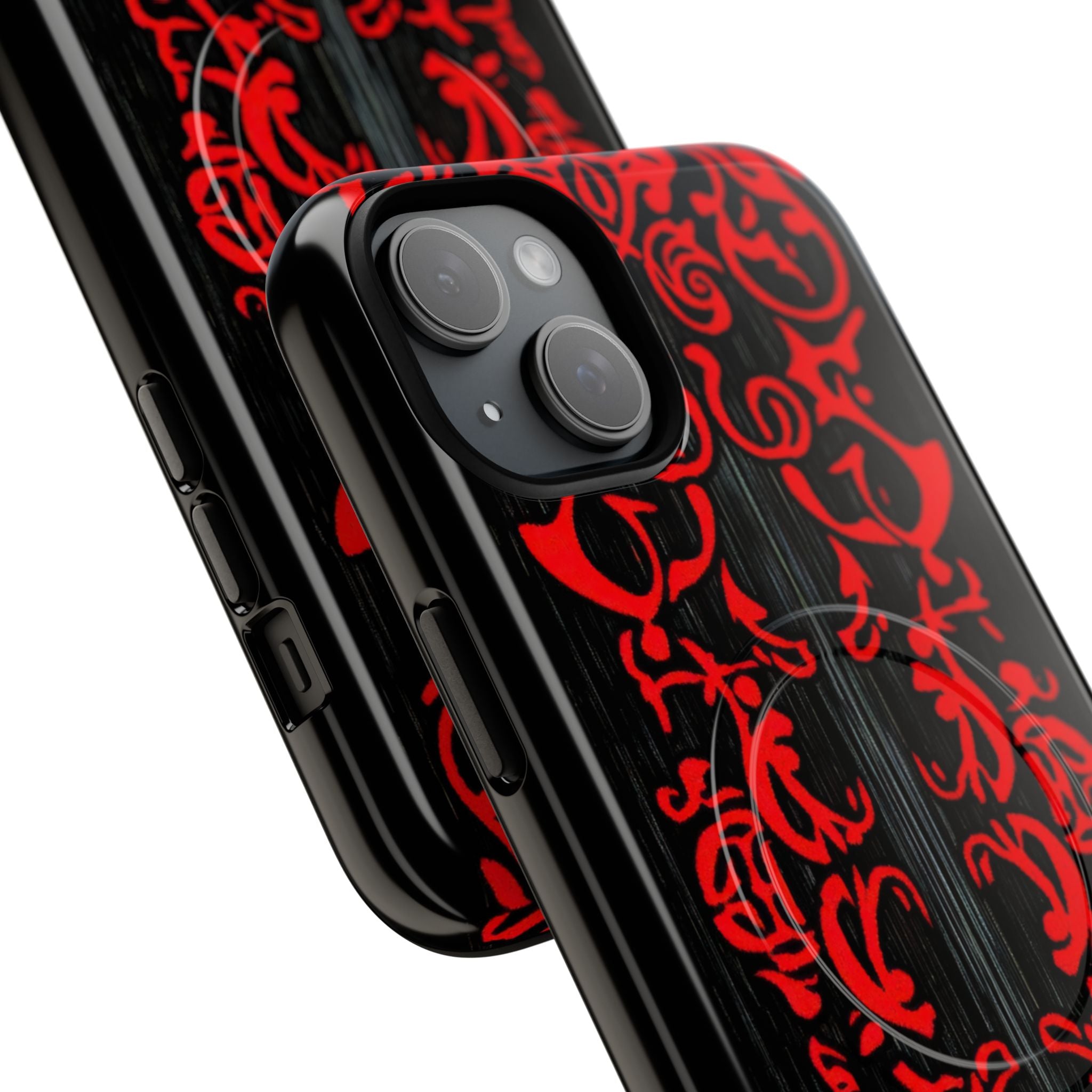 Crimson Spiral iPhone 15 Plus Skal - Tough+