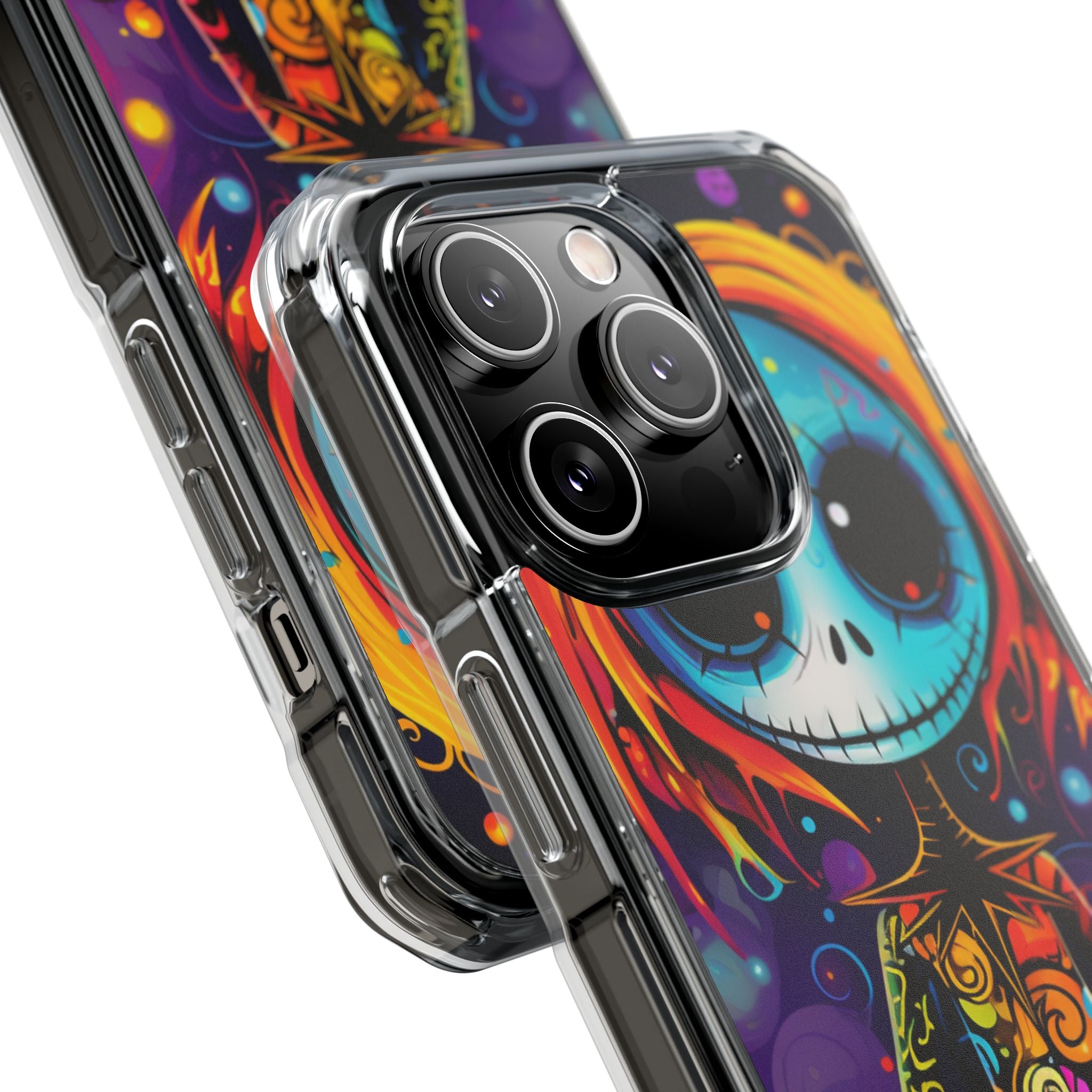 Blue Skull Swirl iPhone 14 Pro Case - Impact - CASE•BOB