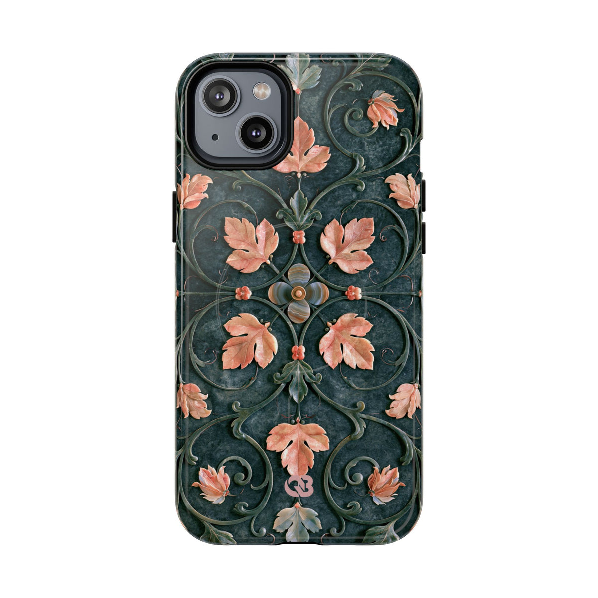 Florentine Rose Arabesque · Tough 2.0 Magnetic Phone Case for iPhone · Green