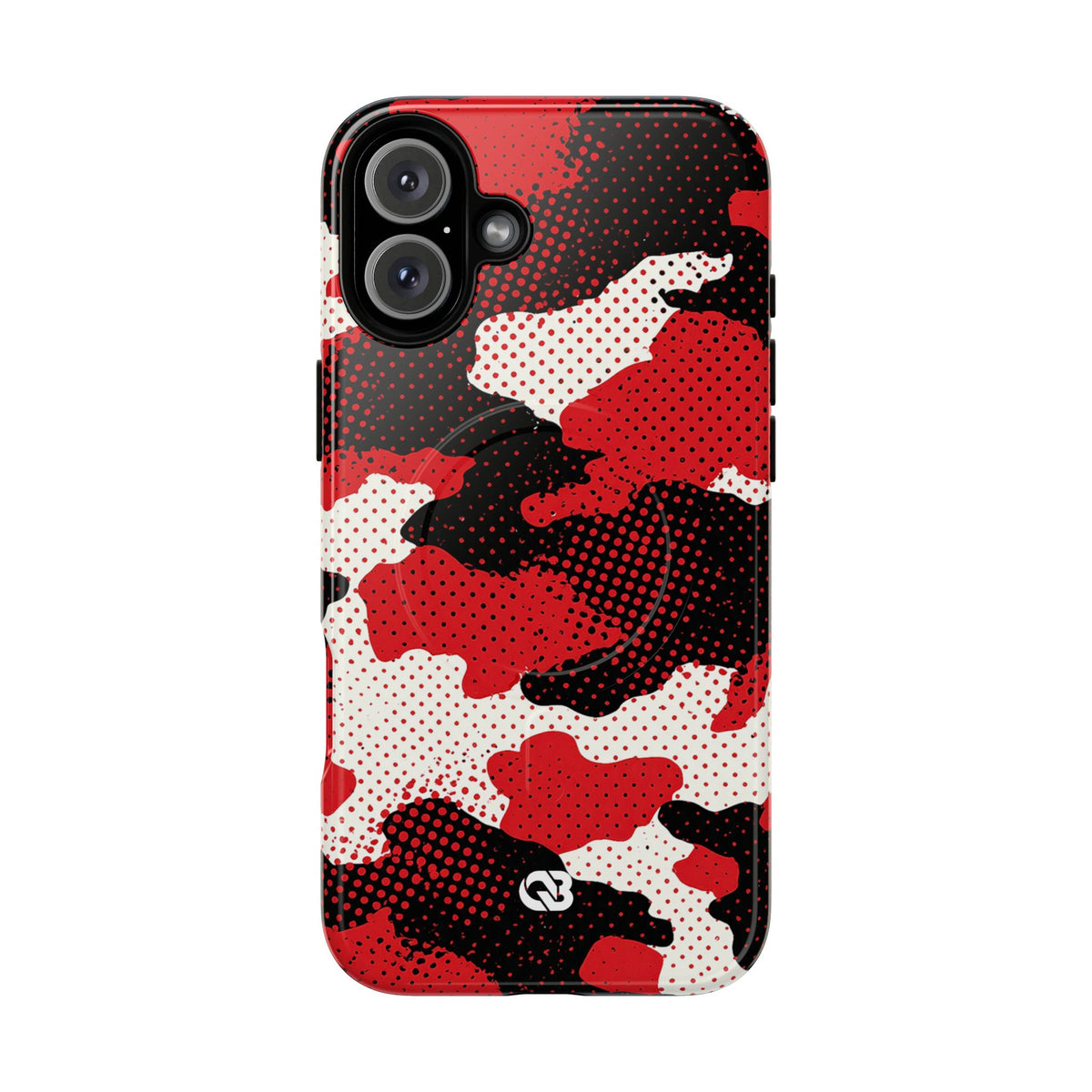 Crimson Halftone Camo · Tough 2.0 Magnetic Phone Case for iPhone · Red