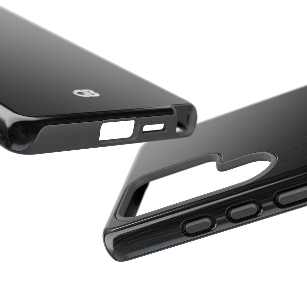 Black Tough Phone Case for Samsung - Brushed Obsidian Slate