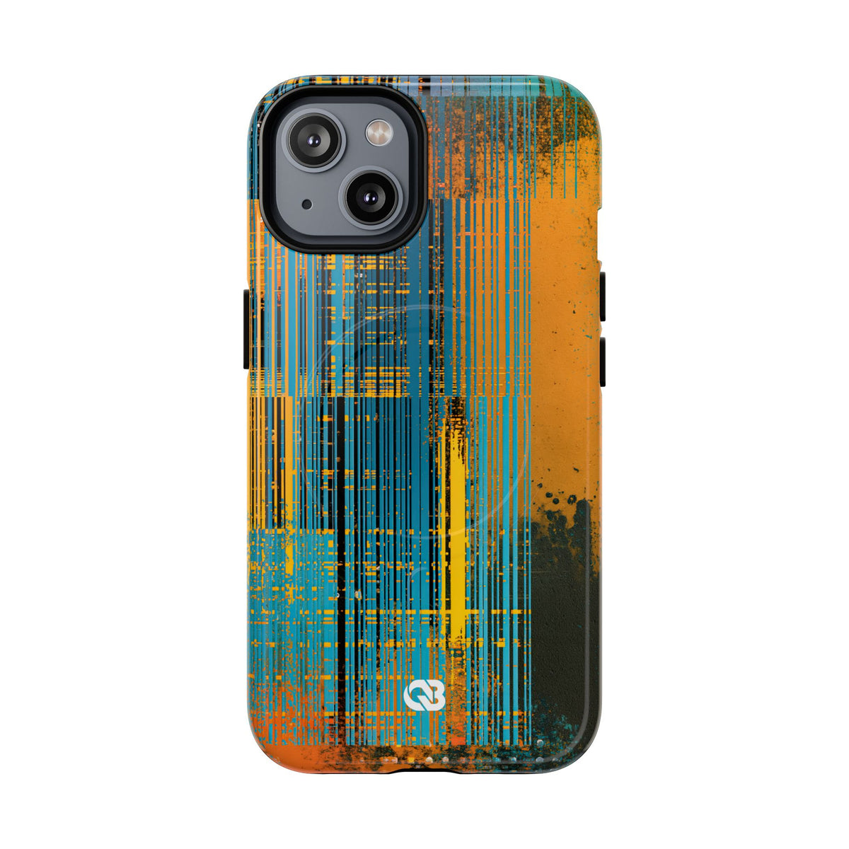 Cyber Glitch Stream · Tough 2.0 Magnetic Phone Case for iPhone · Teal