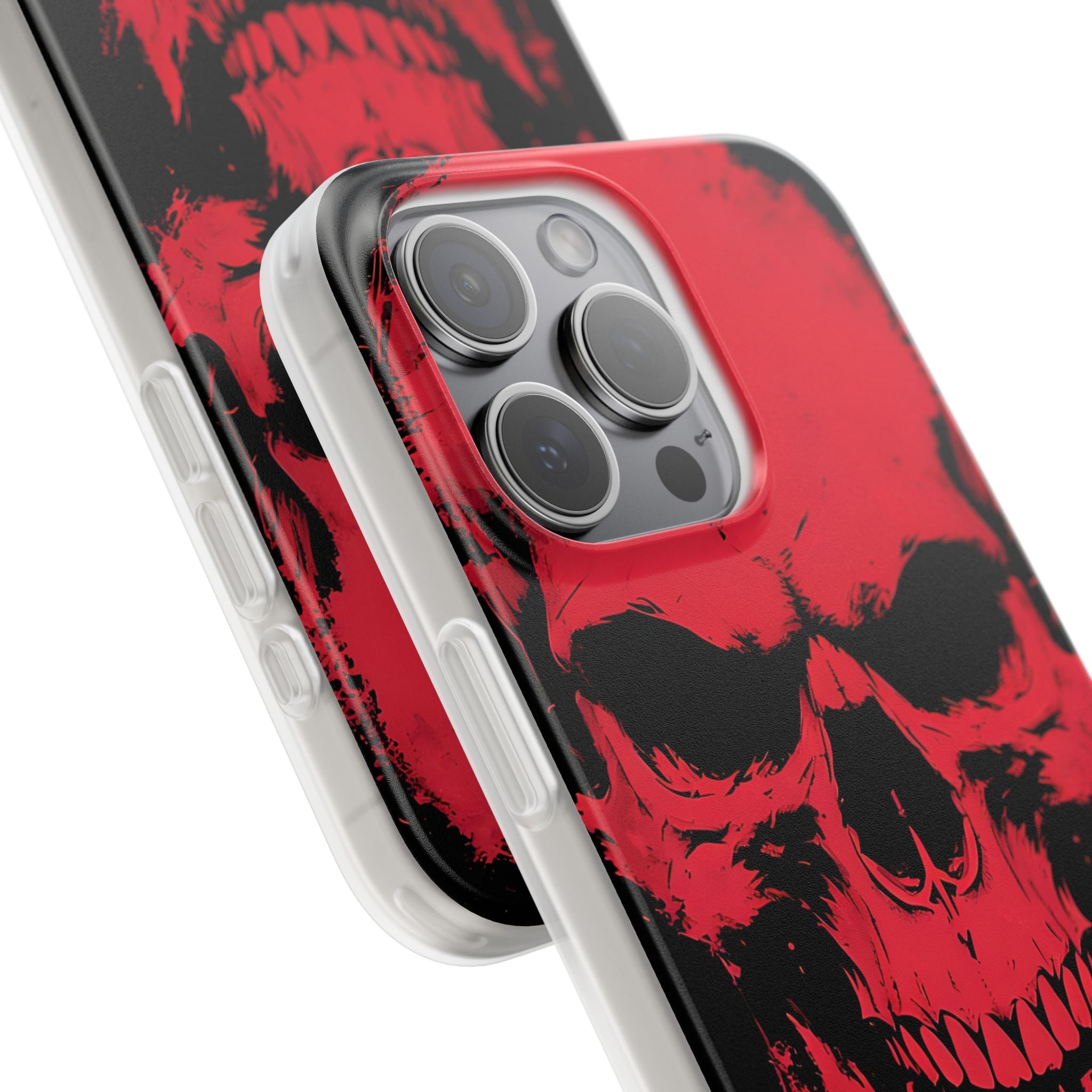 Crimson Street Skull · Soft Custodia per iPhone