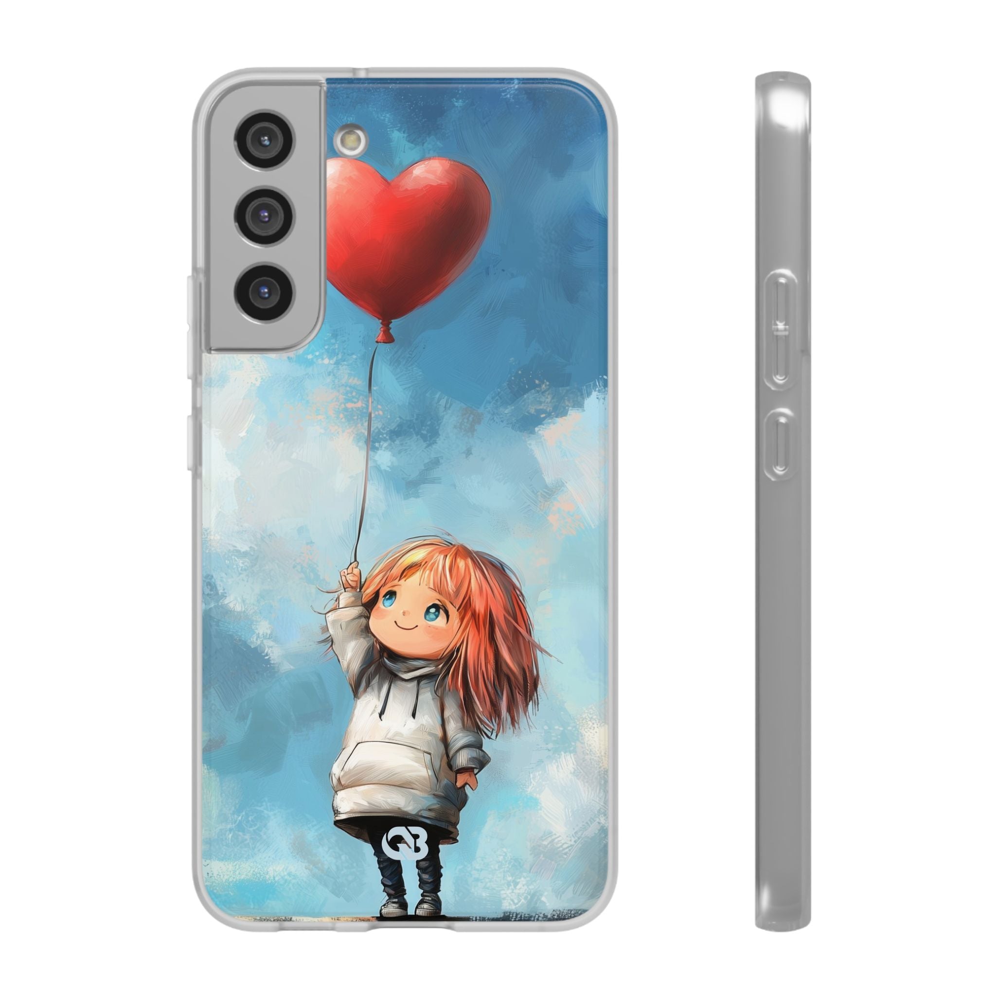 Crimson Heart Sky · Soft Phone Case for Samsung
