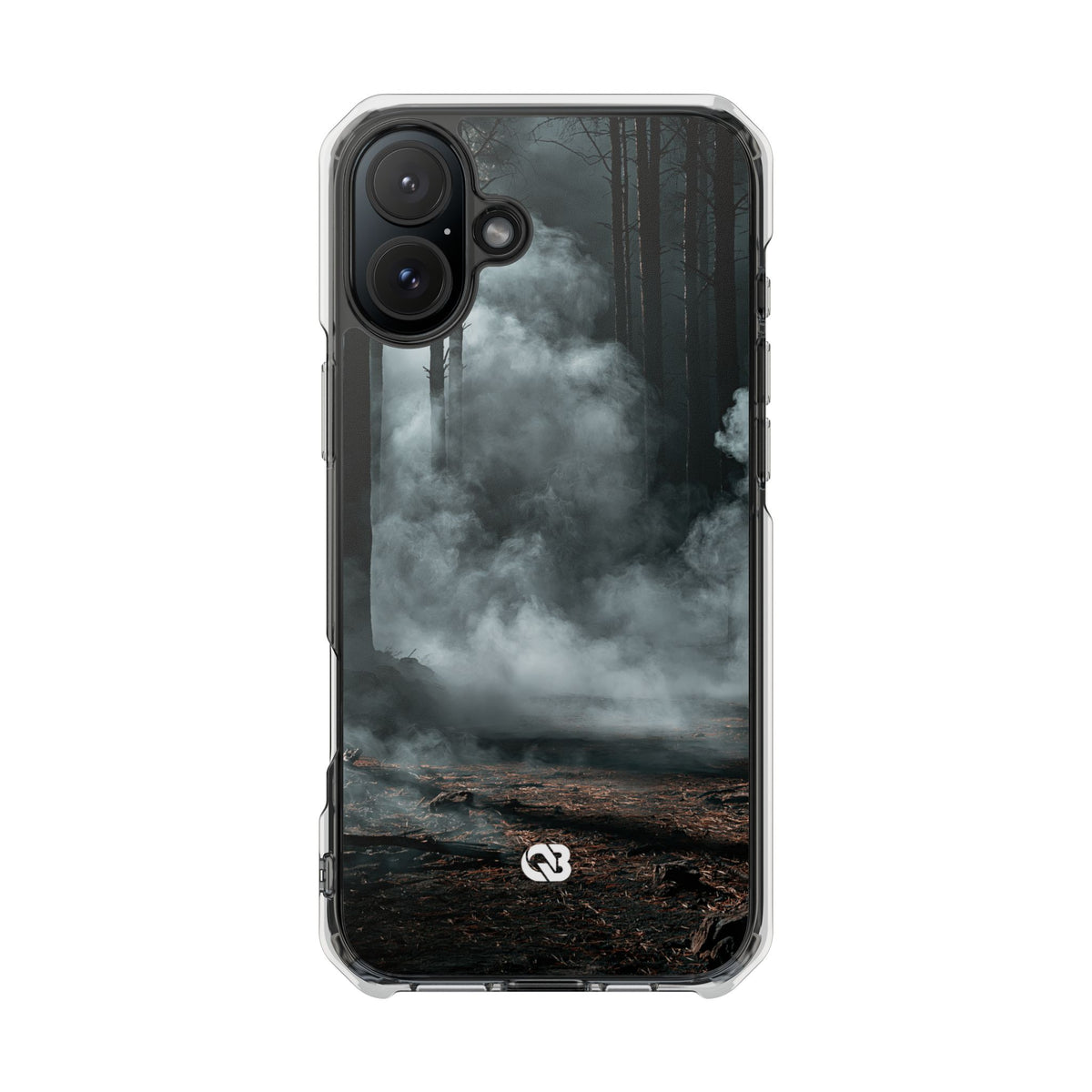 Shadowed Pine Mist · Clear Impact Magnetic Phone Case for iPhone · Black