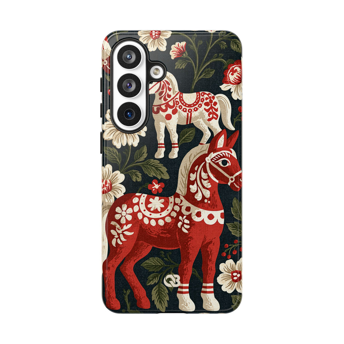 Nordic Dala Meadow · Tough Phone Case for Samsung · Red