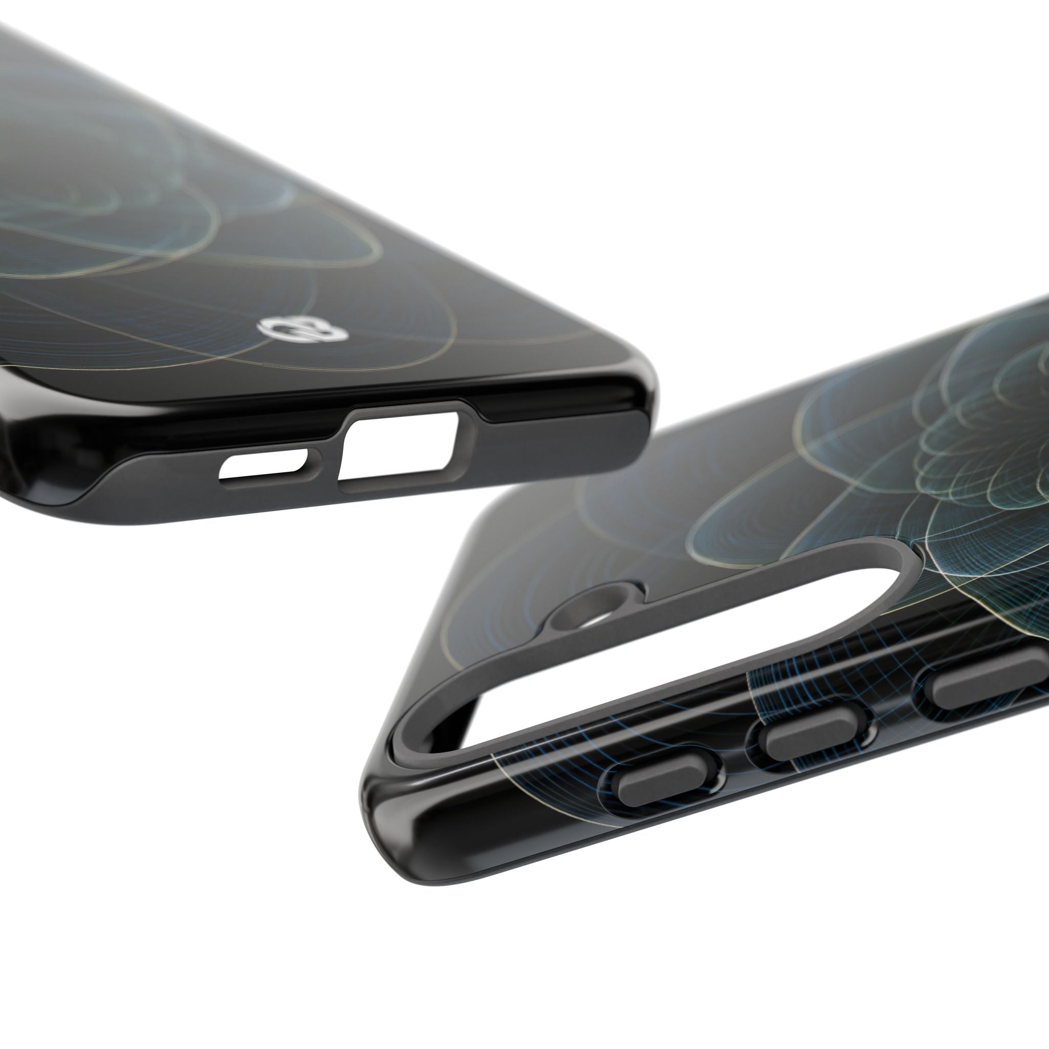 Blue Tough Phone Case for Samsung - Celestial Wireframe Bloom