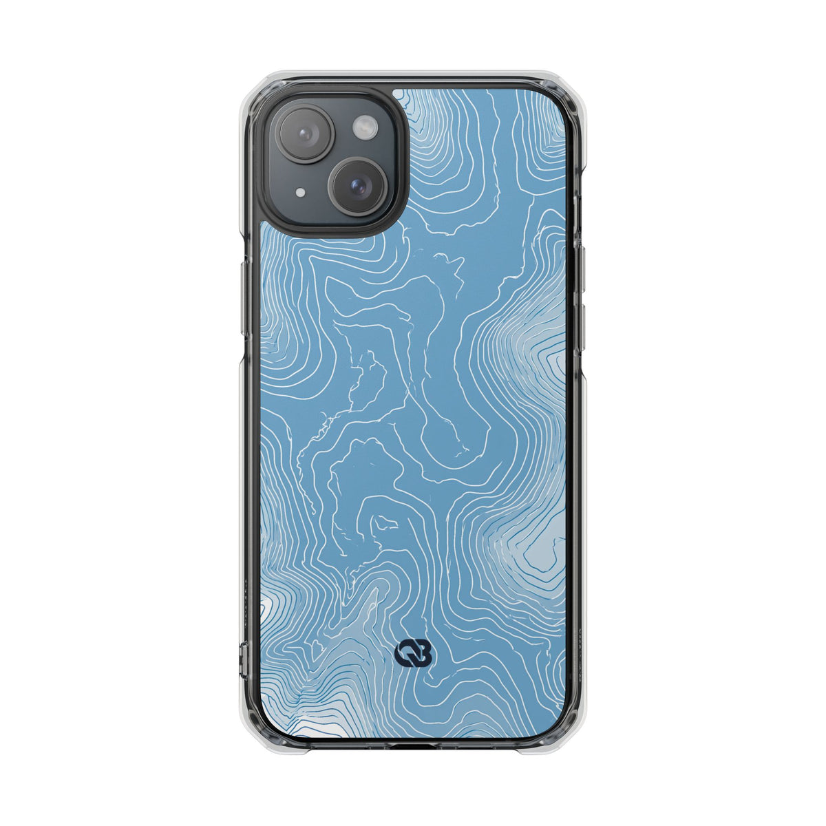 Blue Impact MagSafe Phone Case for iPhone - Glacial Ridge Topo