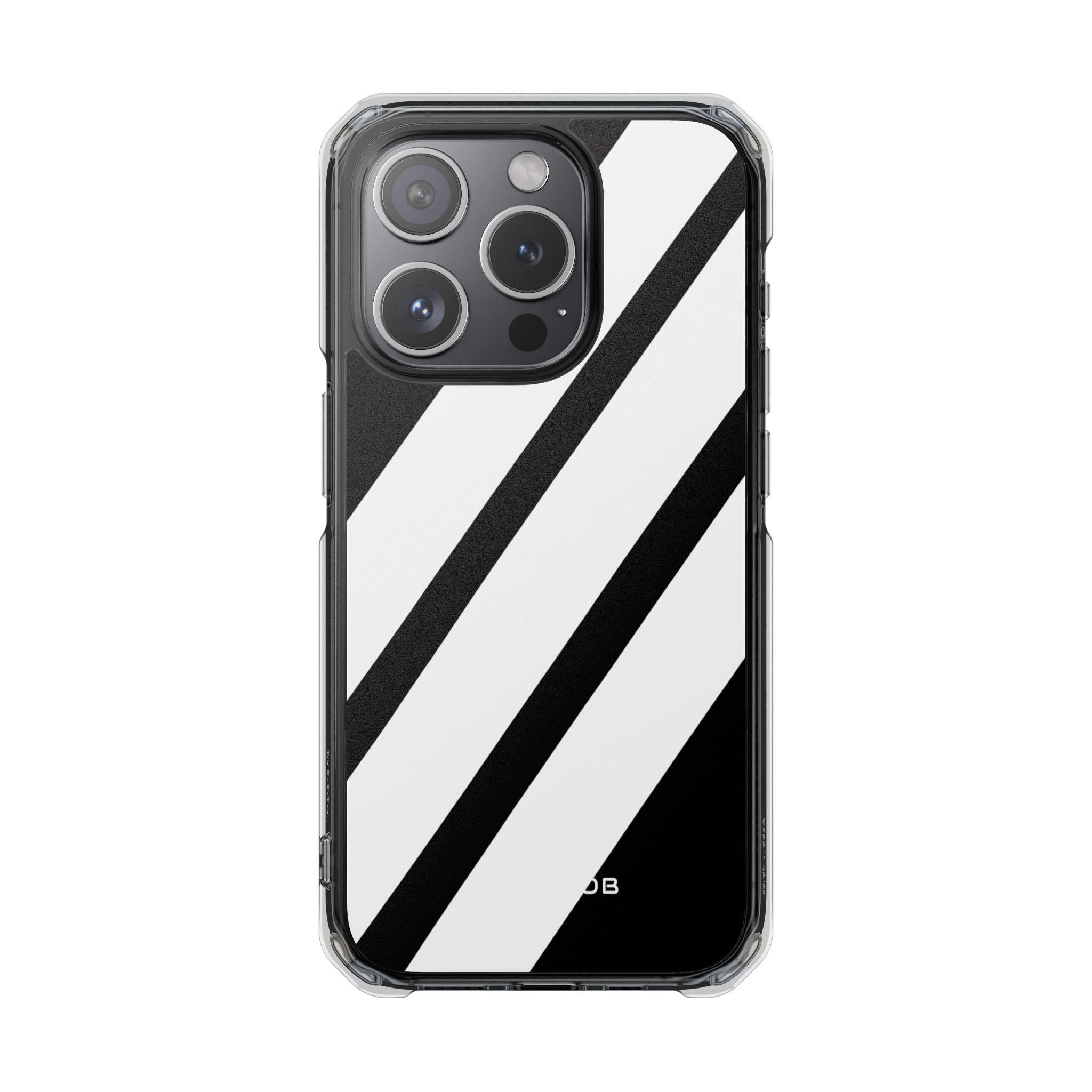 Diagonale Streifen Noir iPhone 15 Pro Case - Impact