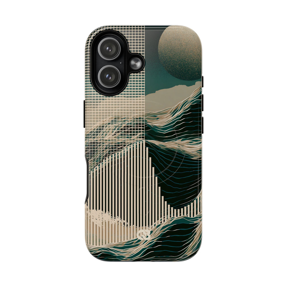 Green Tough 2.0 Magsafe Phone Case for iPhone - Lunar Moss Topography