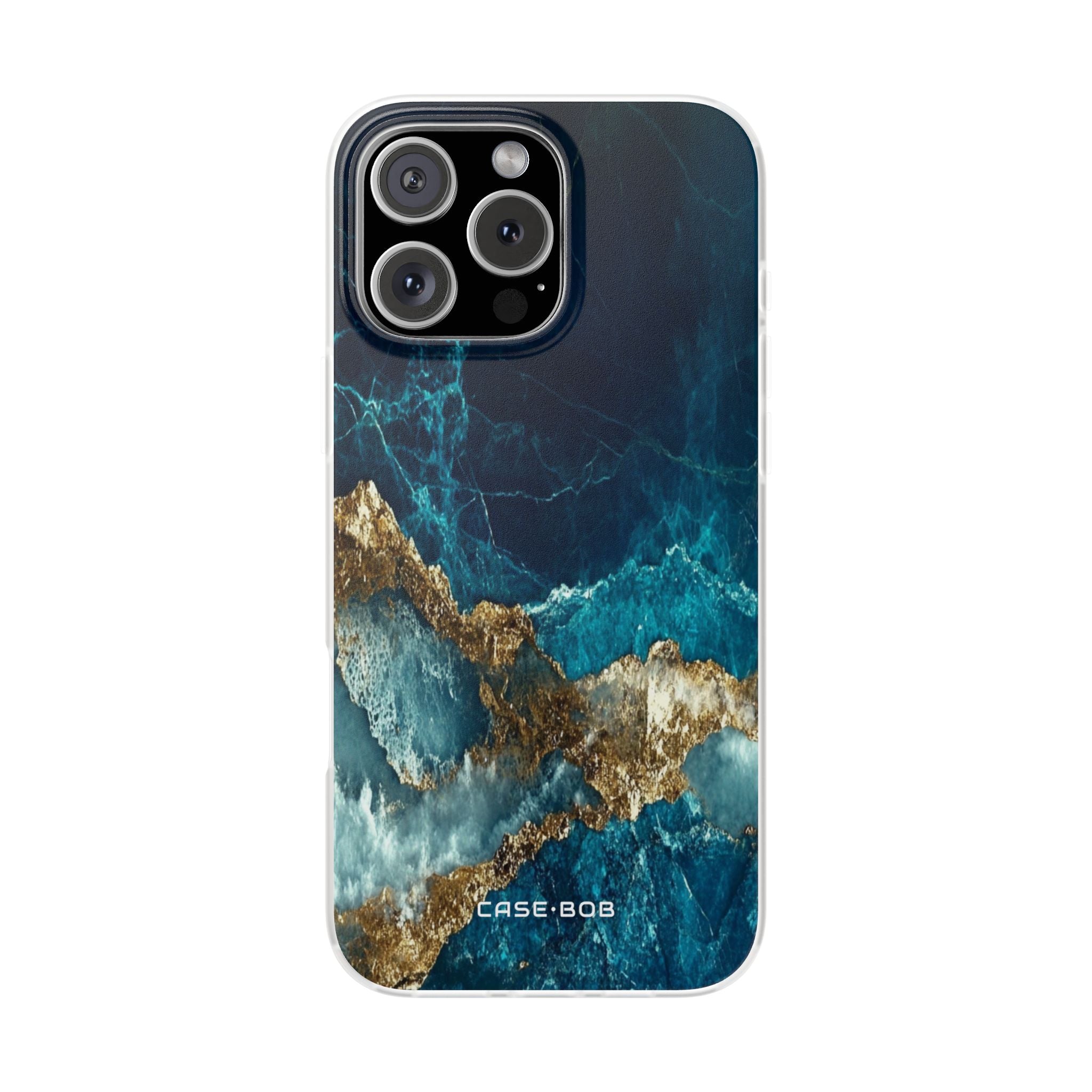 Gezacktes Gold Split iPhone 16 Pro Max Case - Soft