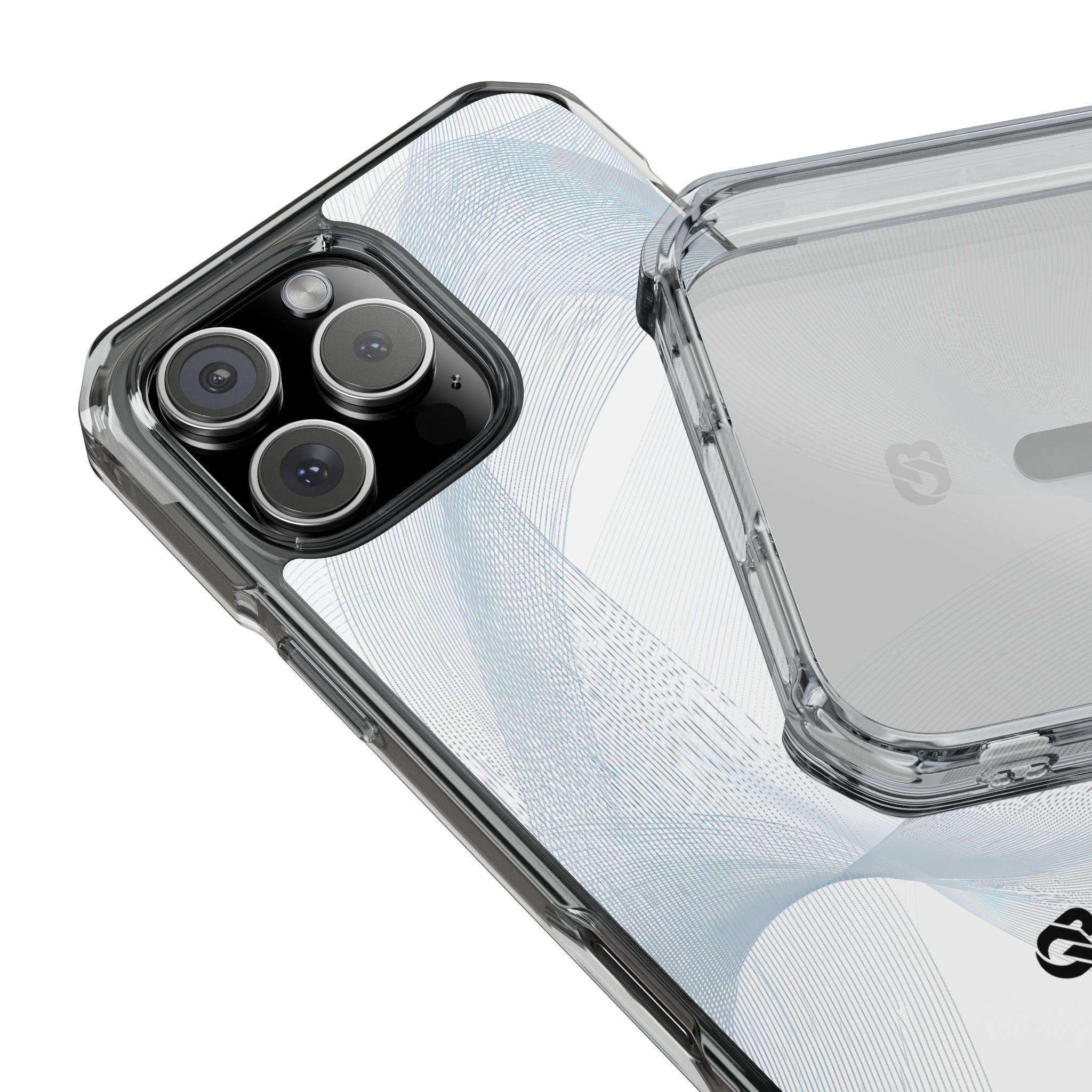White Impact MagSafe Phone Case for iPhone - Arctic Line Current
