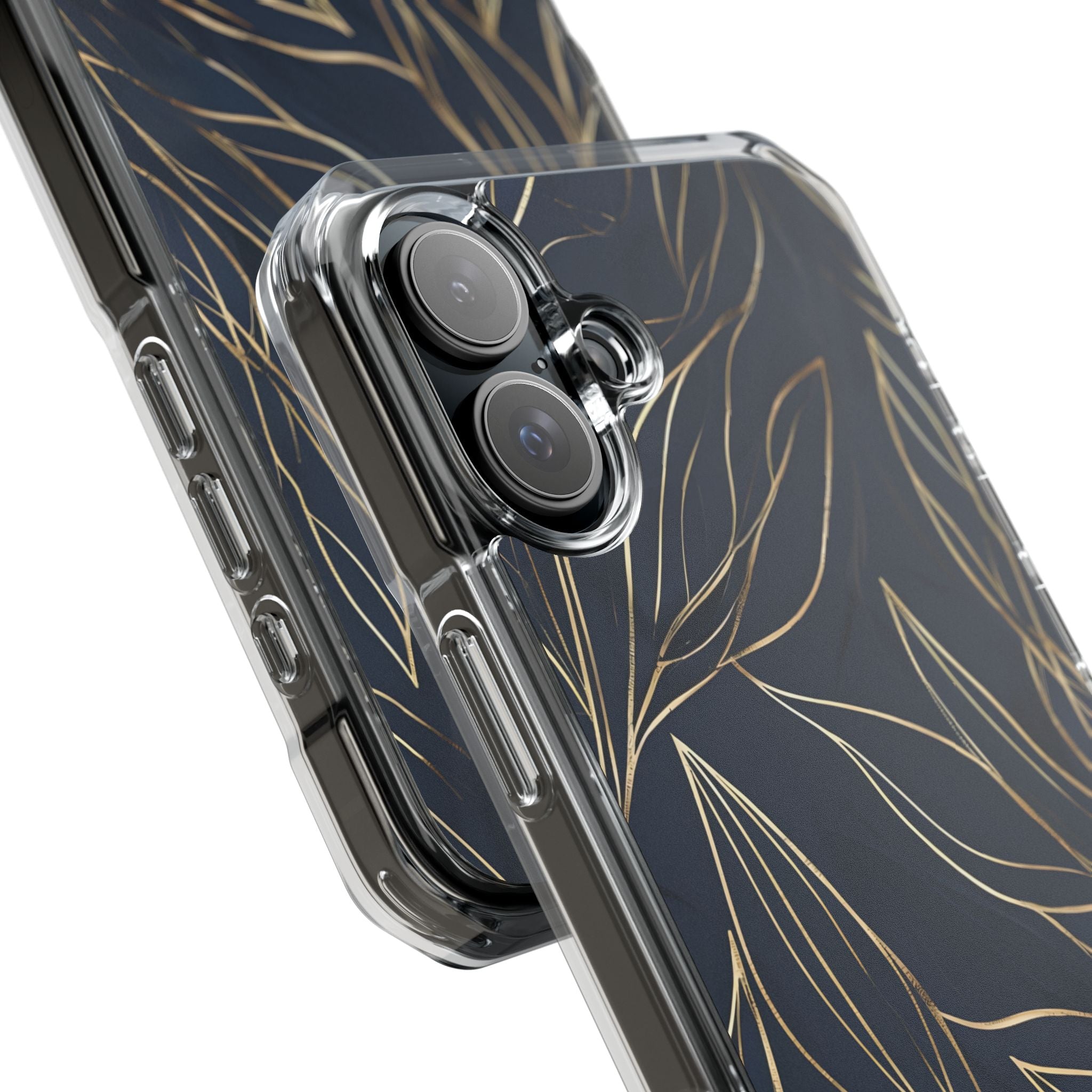 Gilded Navy Foliage · Impact Custodia per iPhone · Magsafe